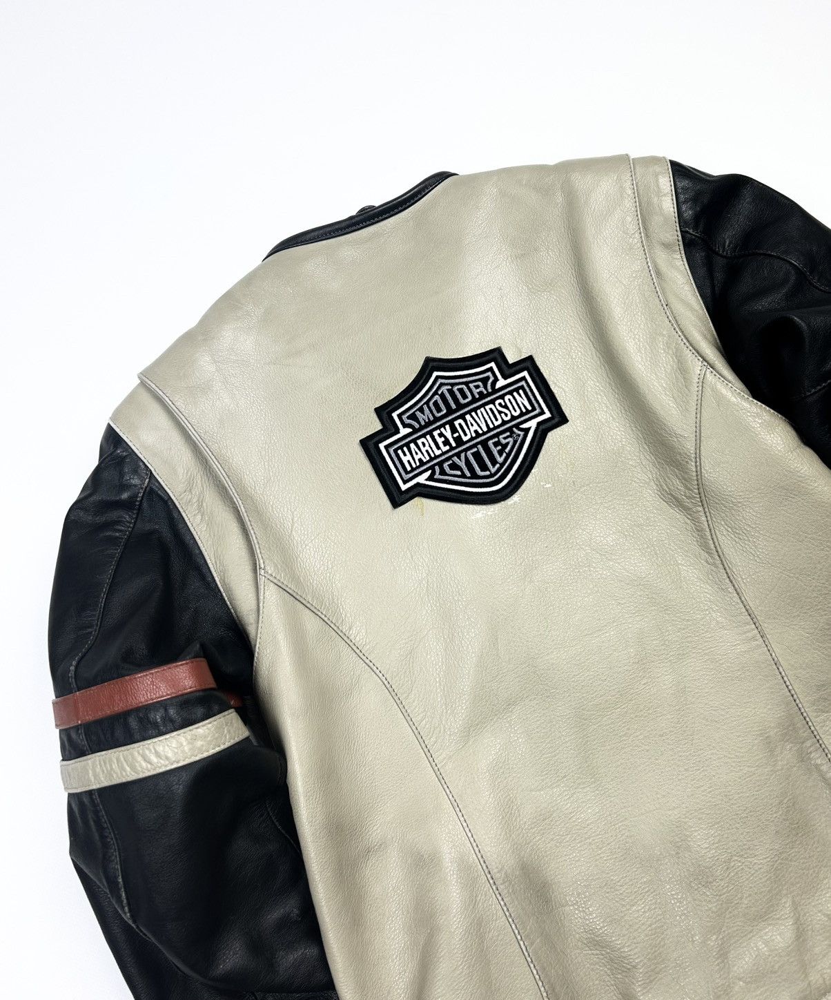 Avirex × Belstaff × Harley Davidson Womens vintage Harley Davidson Leather moto Jacket Racing Size S / US 4 / IT 40 - 4 Thumbnail
