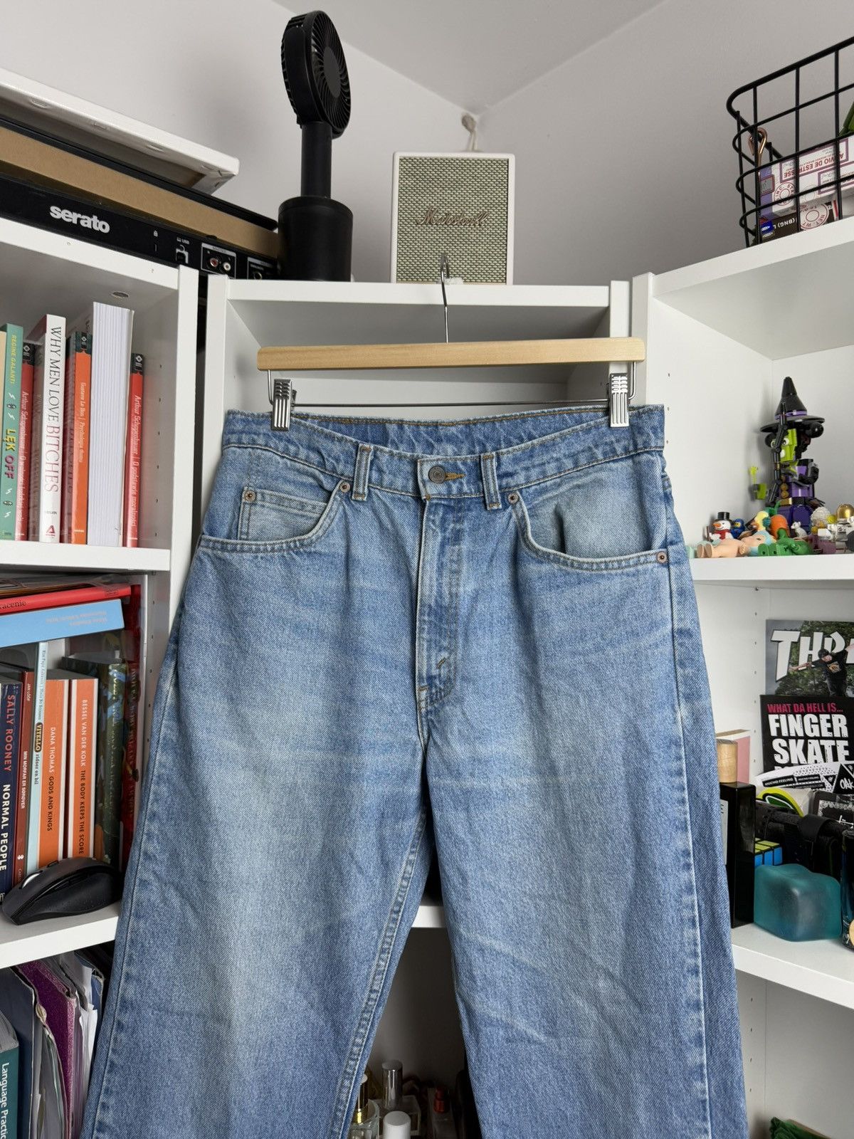 Levi's × Levi's Vintage Clothing × Vintage Vintage 90s Levis 619 orange tab baggy denim pants 33x32 80s Size US 33 - 7 Thumbnail