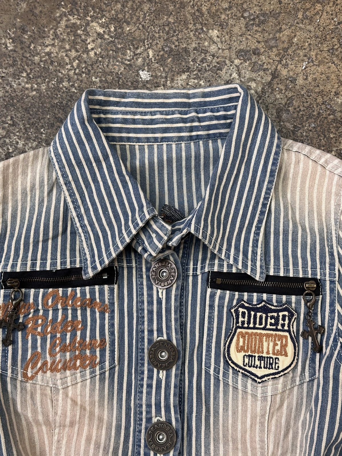 GOA Japanese Brand d.i.a. Hickory Denim Shirt Size US M / EU 48-50 / 2 - 3 Thumbnail