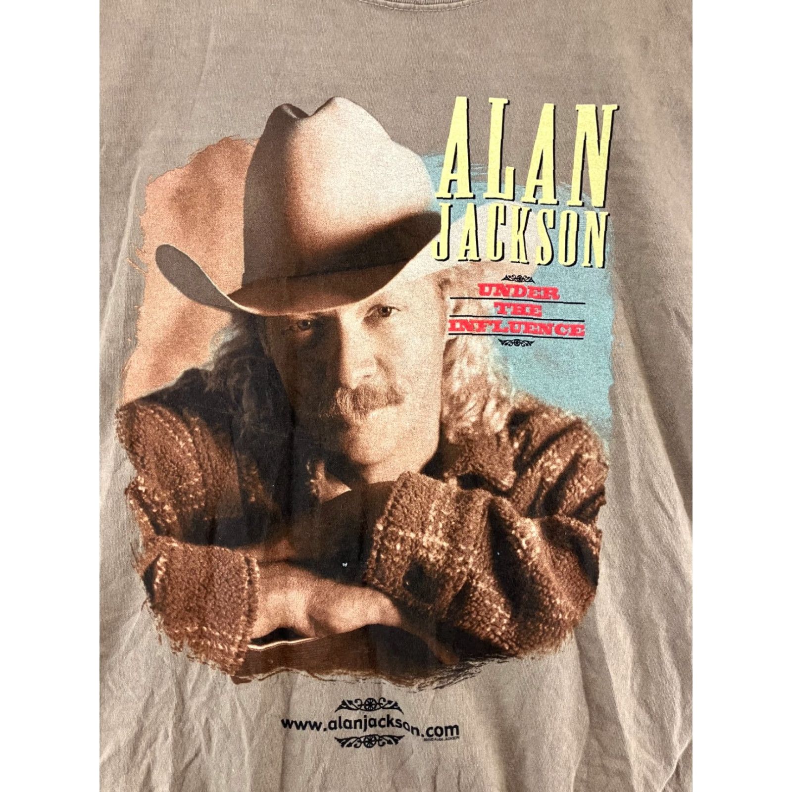 Vintage Vintage Alan Jackson T Shirt Men Large "Under the Influence" House of Blues USA Summer Fall Spring Cotton Brown Size US L / EU 52-54 / 3 - 2 Thumbnail