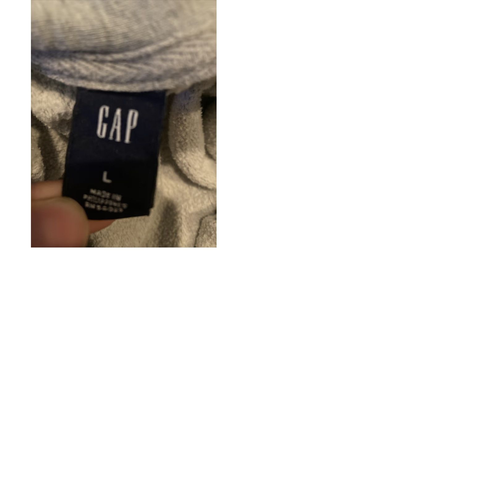 Gap Gap Hoodie Mens Large Grey Logo Embroidered Kangaroo Pockets Drawstring Pullover Sweatshirt Size US L / EU 52-54 / 3 - 9 Thumbnail