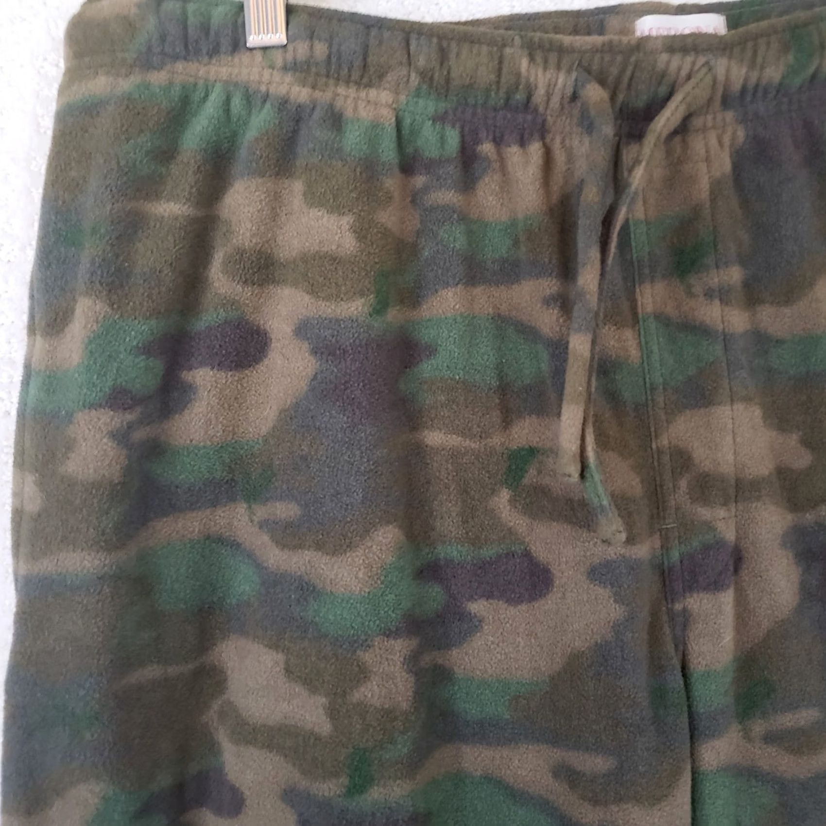 Merona Merona Pants Mens XL Gray Lounge Green Fleece Camouflage Drawstring Comfy Warm Size US 36 / EU 52 - 4 Thumbnail