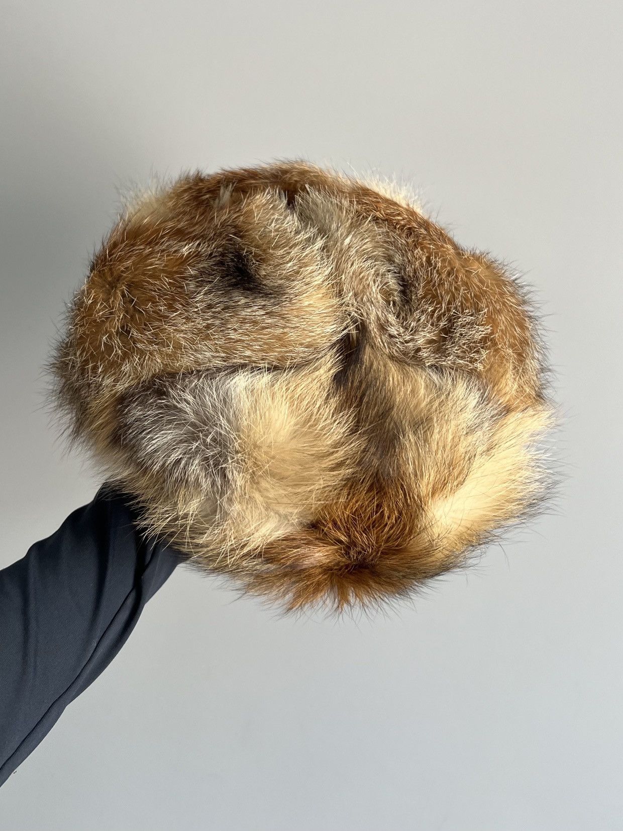 Vintage Vintage USSR Real Fur Ushanka Fuzzy Warm Trapper Hat Size ONE SIZE - 2 Thumbnail