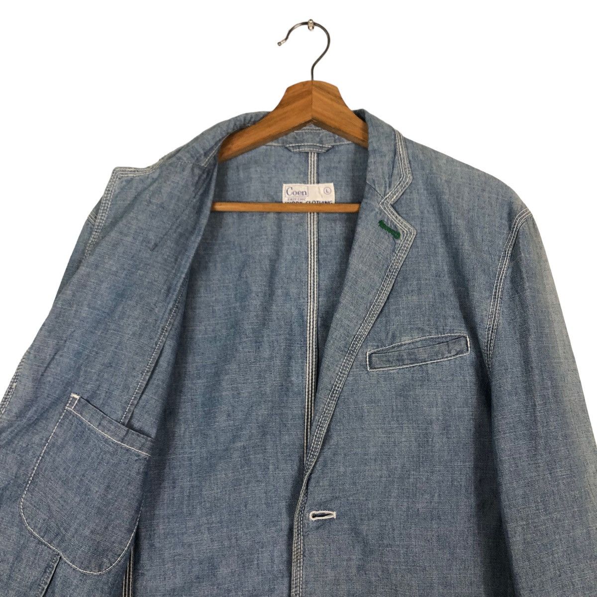 Japanese Brand Vintage Denim Chore Jacket Coen Tokyo Inspire Kapital 45RPM Size US L / EU 52-54 / 3 - 12 Thumbnail