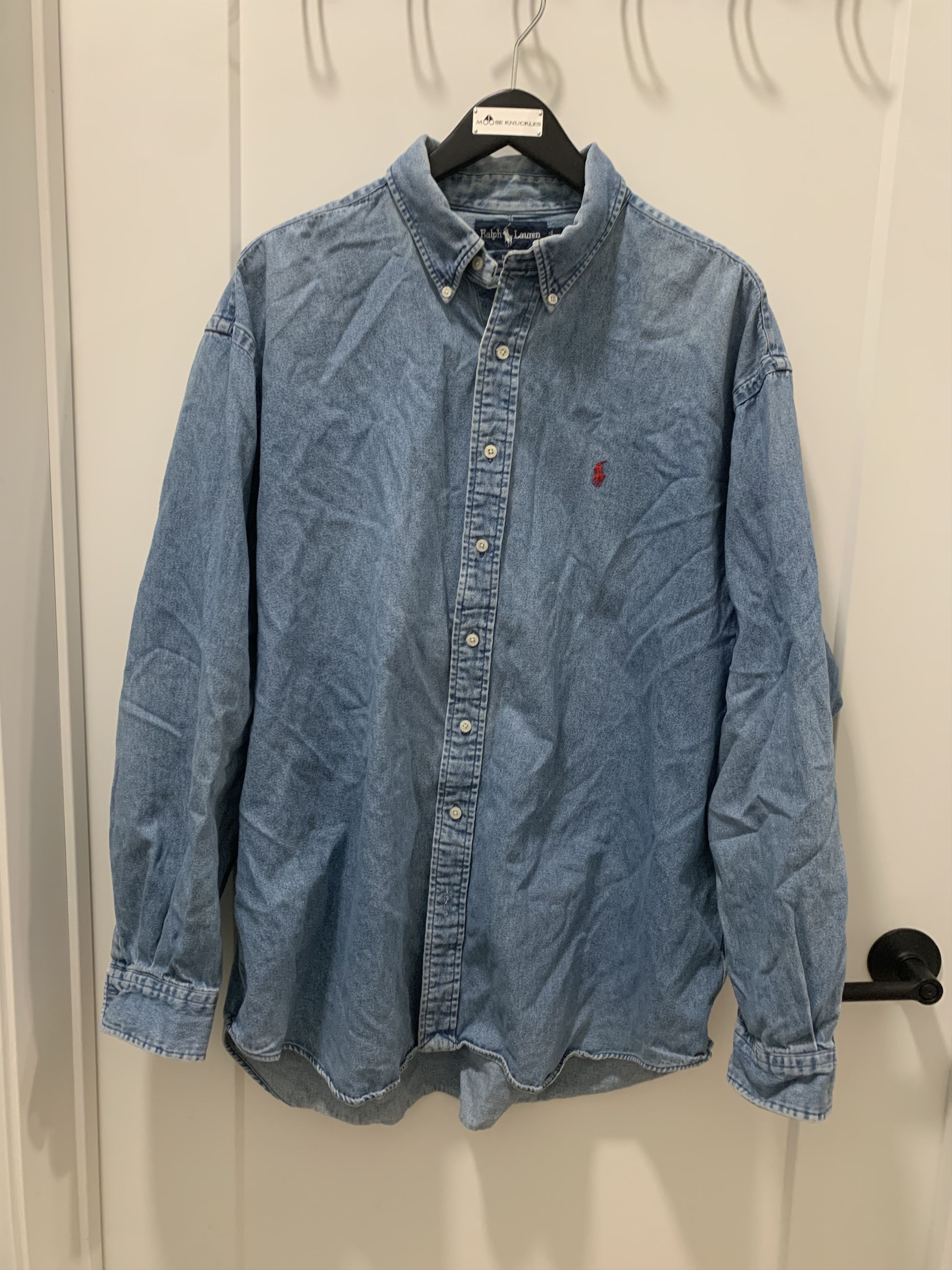Polo Ralph Lauren polo large button ups denim vintage city boy Size US XL / EU 56 / 4 - 1 Thumbnail