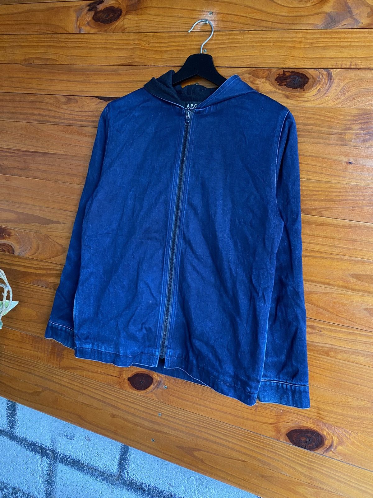 A.P.C. A.P.C. Indigo Hooded Zip Jacket | Rue de Fleurus Paris Size US S / EU 44-46 / 1 - 4 Thumbnail