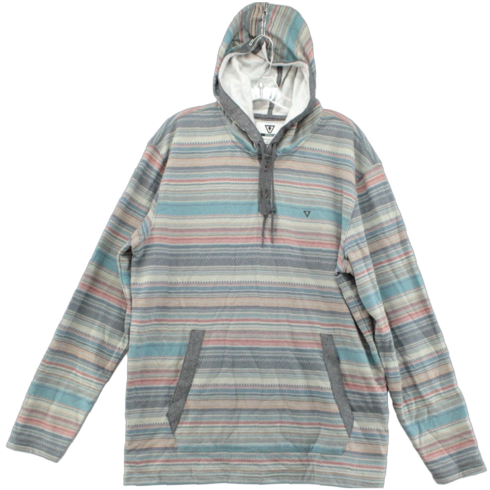 Vissla VISSLA Hoodie Mens Multicolor Striped Fleece Surf Skate Coastal Pullover NWT Size US L / EU 52-54 / 3 - 1 Thumbnail