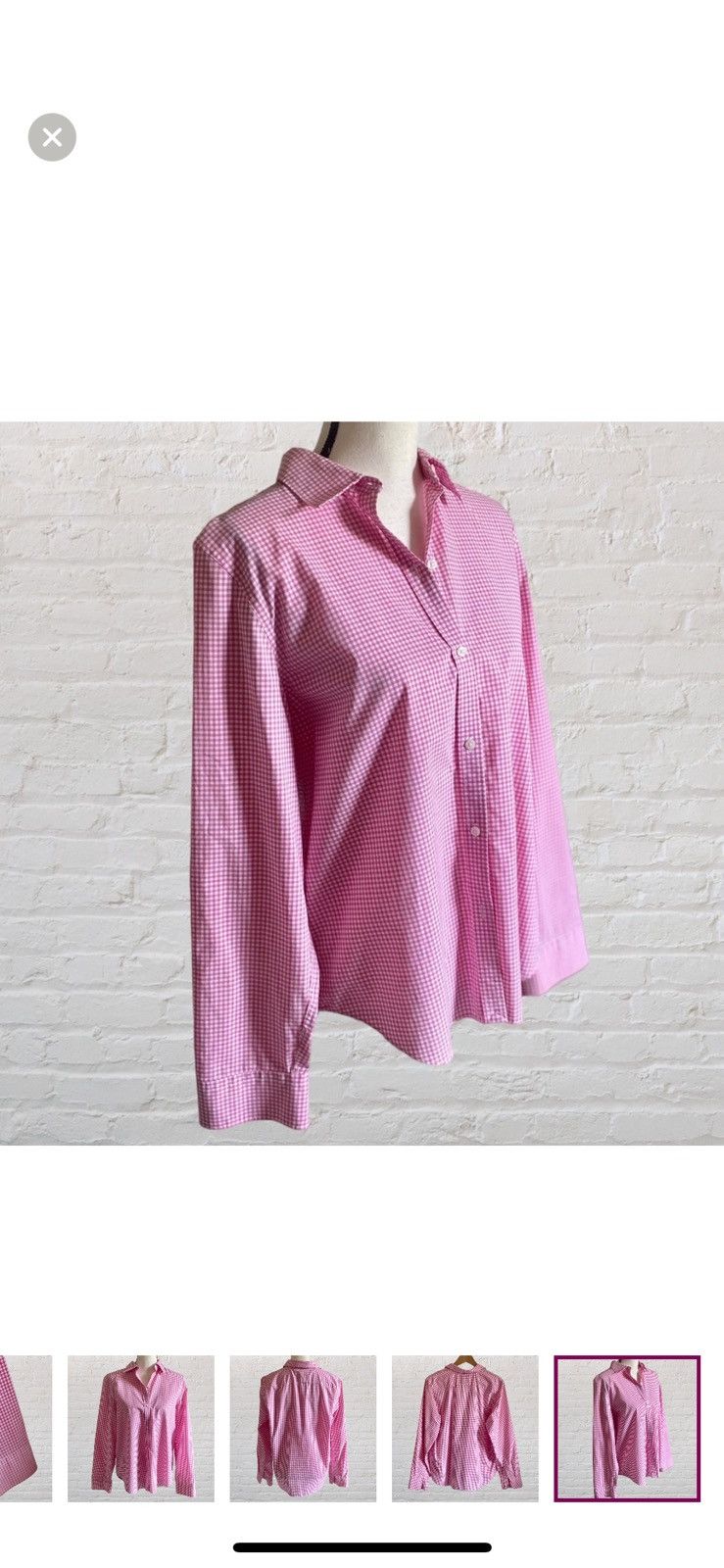 Chaps Ralph Lauren PINK PLAID CHAPS CHECKERED BUTTON UP SHIRT BLOUSE NO IRON Size L / US 10 / IT 46 - 10 Thumbnail