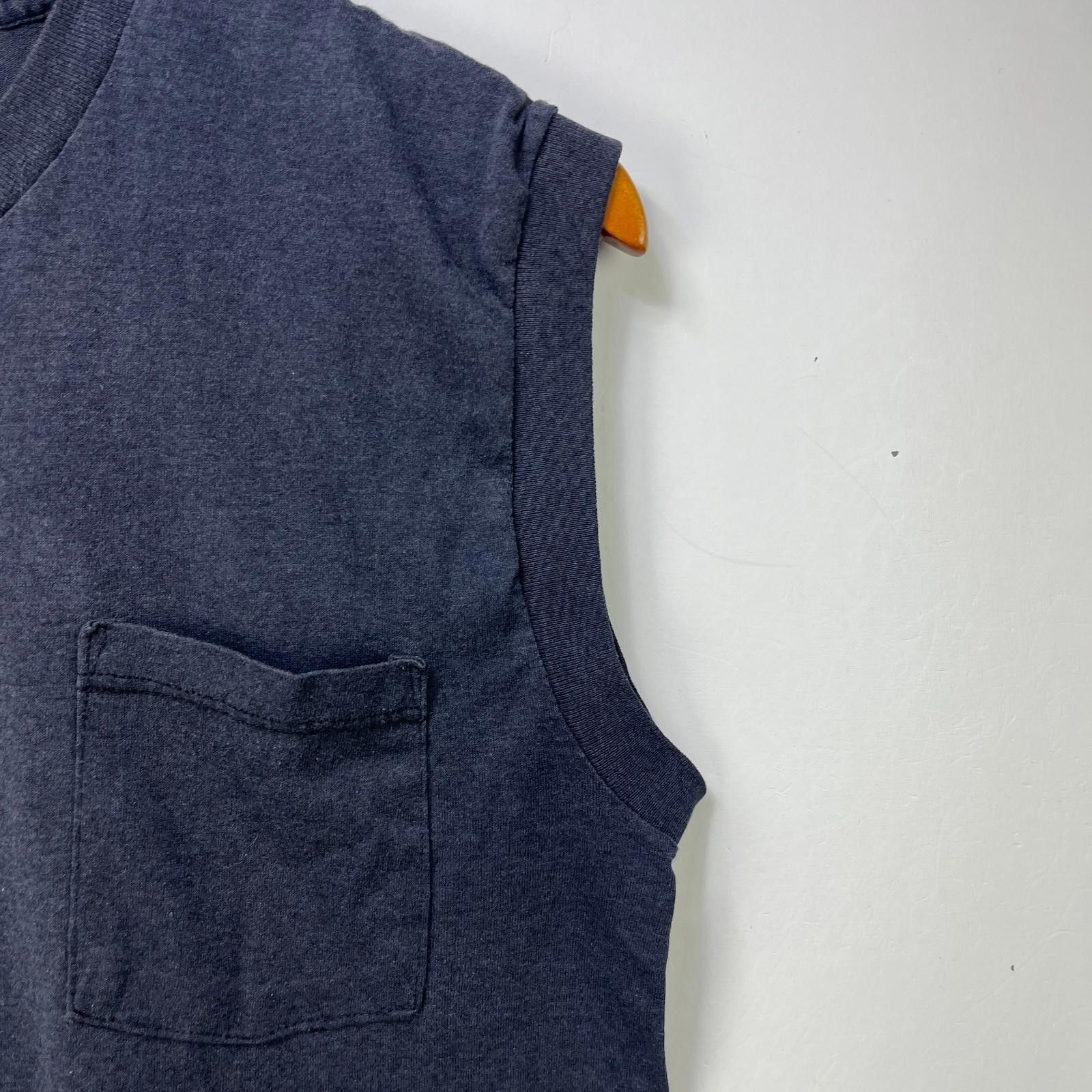 Fruit Of The Loom Vintage 90s Sun Faded Blank Black Sleeveless Shirt M L Size US M / EU 48-50 / 2 - 3 Thumbnail