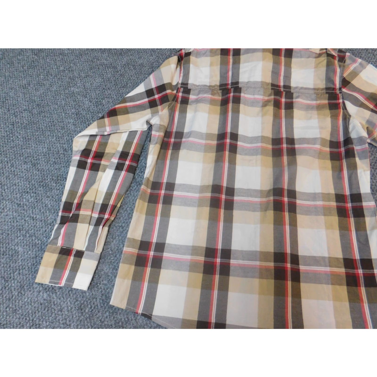 Vintage Red Ape Mens Shirt Long Sleeve Button Down Knit Plaid Cotton Polyester M Red Regular Button-Up Collar Down Theme Logo Western All Seasons Mens Size US M / EU 48-50 / 2 - 7 Thumbnail