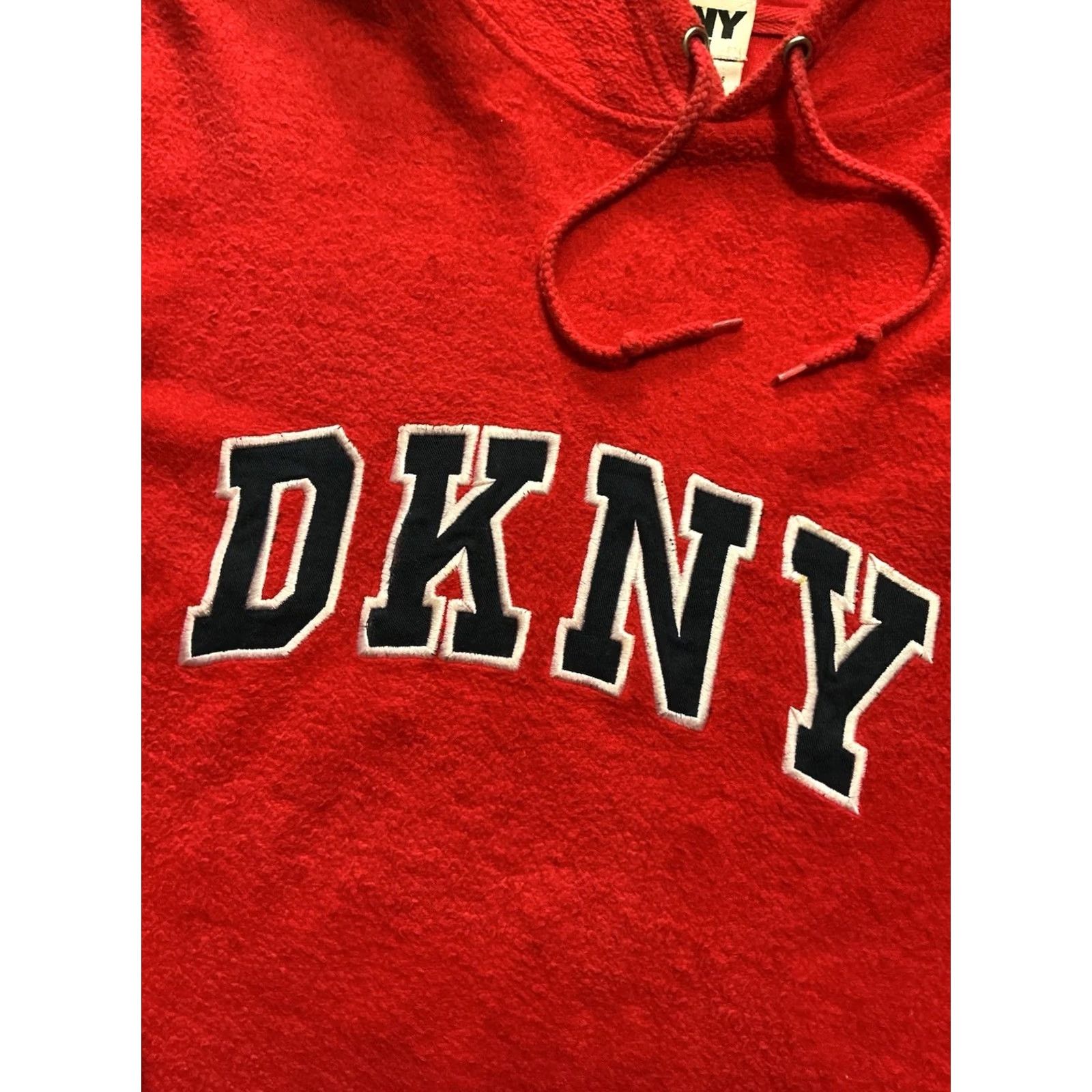 DKNY VINTAGE DKNY Donna Karen New York Pile Fleece Pullover Hoodie Shirt Sz S Red Mens 90s 80s Size US S / EU 44-46 / 1 - 7 Thumbnail