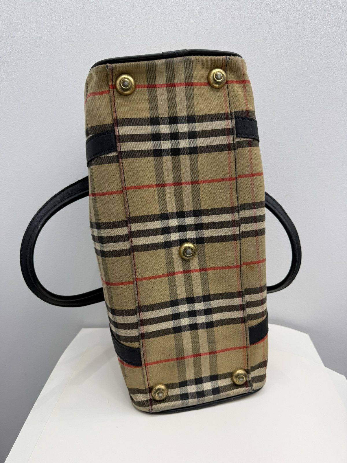 Burberry Vintage Burberrys Nova Check Big Speedy Handle Bag Size ONE SIZE - 8 Thumbnail
