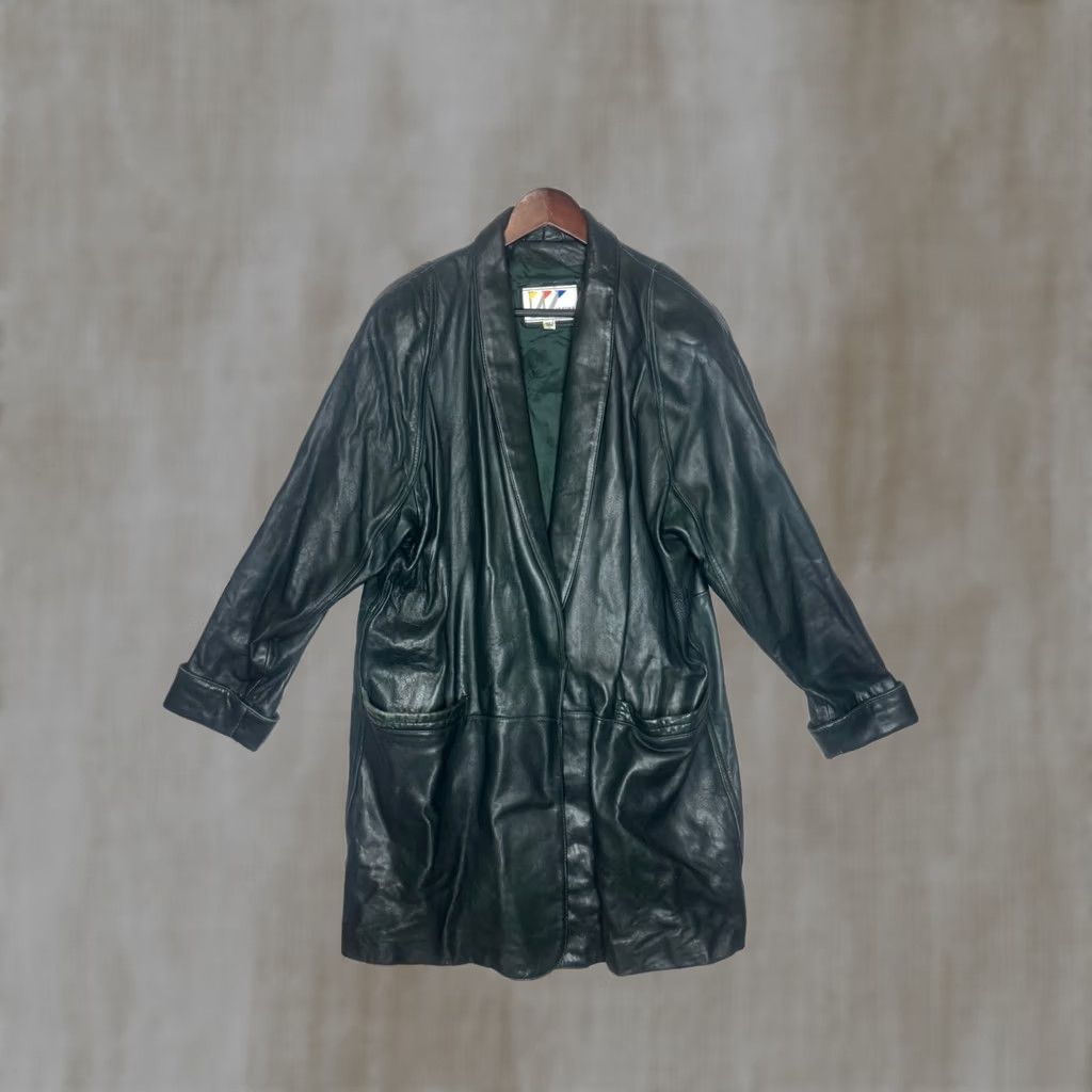 Vintage VINTAGE Wilsons Leather Green Leather Jacket Blazer Size L Women's Size L / US 10 / IT 46 - 1 Thumbnail