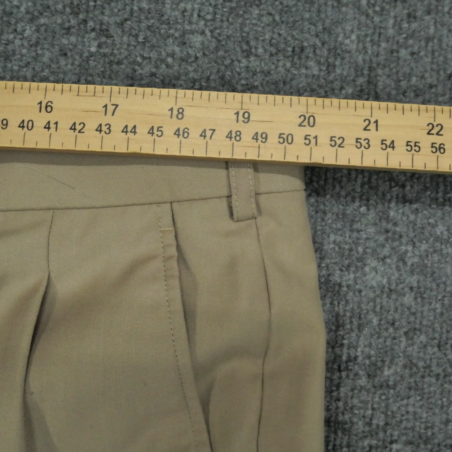 Vintage Circo La Moda Pants Mens 40x32 Tan Khaki Pleated Dress Super Deluxe Micro Tech Size US 40 / EU 56 - 6 Thumbnail