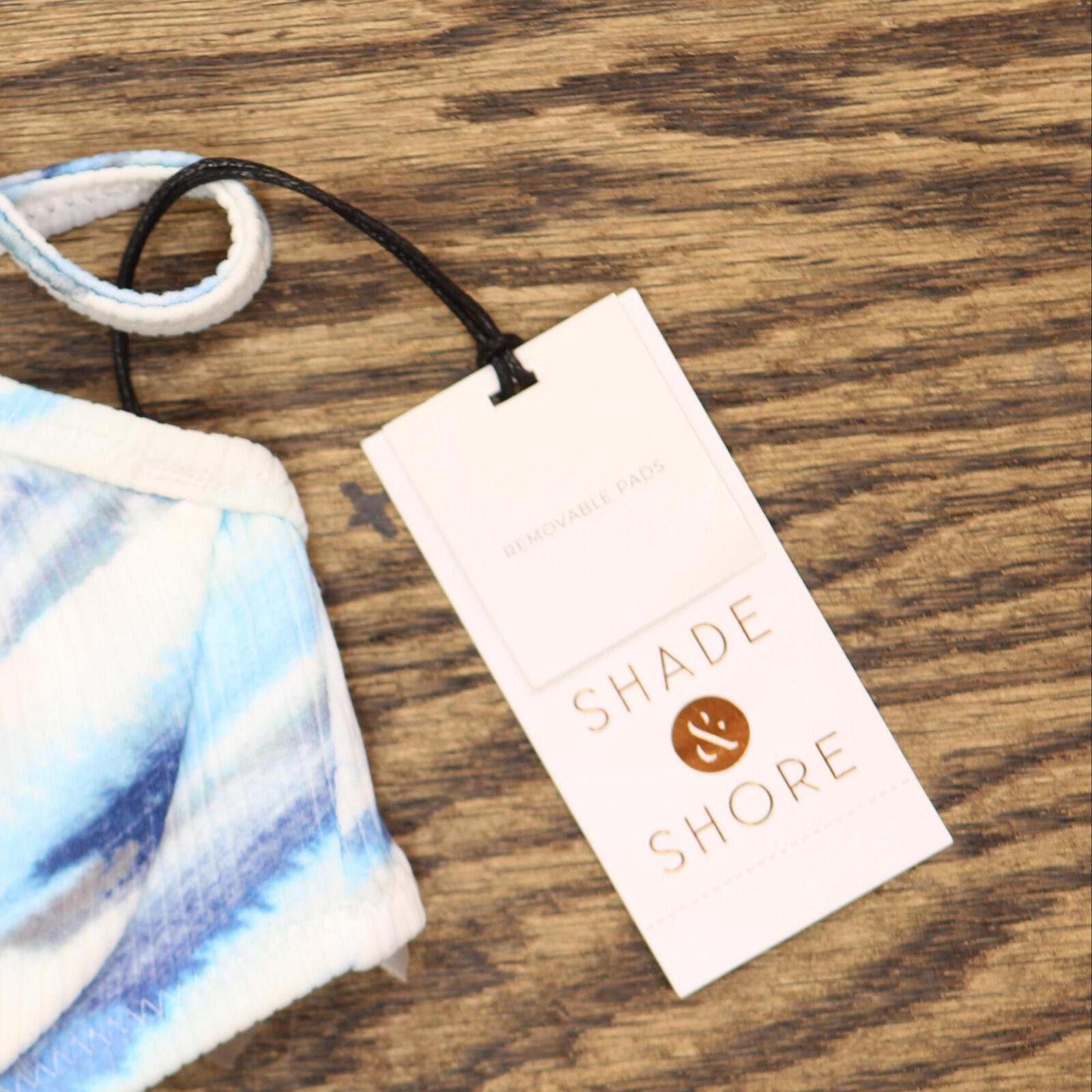 Designer NWT Shade & Shore Bikini Top 83999022 34B Blue Tie Dye Size ONE SIZE - 3 Thumbnail
