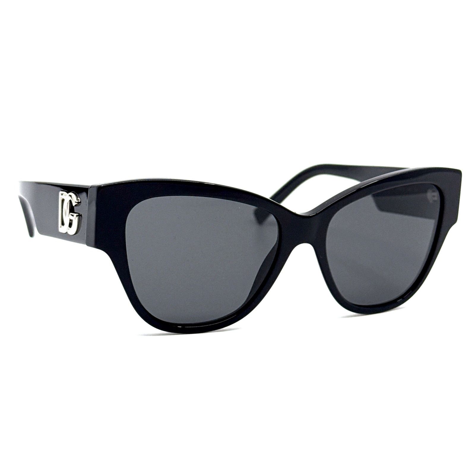 D&G DG6165  501/87 Sunglasses Black Gray Square Women Dolce & Gabbana Dark Grey Square Ladies Sunglasses DG6165  main image 2
