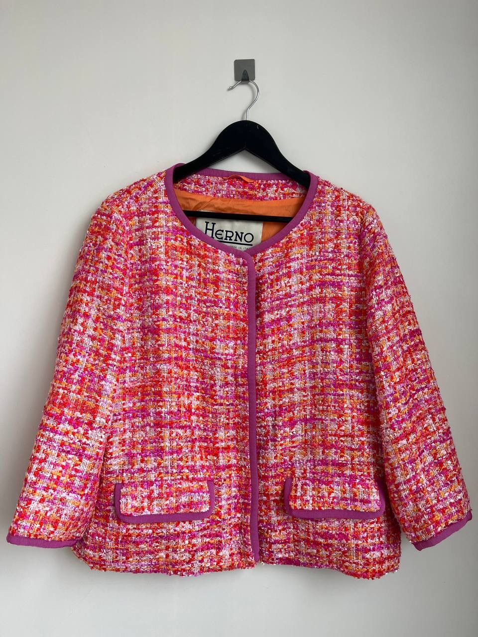 Herno HERNO Lurex embellished multicolour bouclé jacket Size XL / US 12-14 / IT 48-50 - 2 Thumbnail