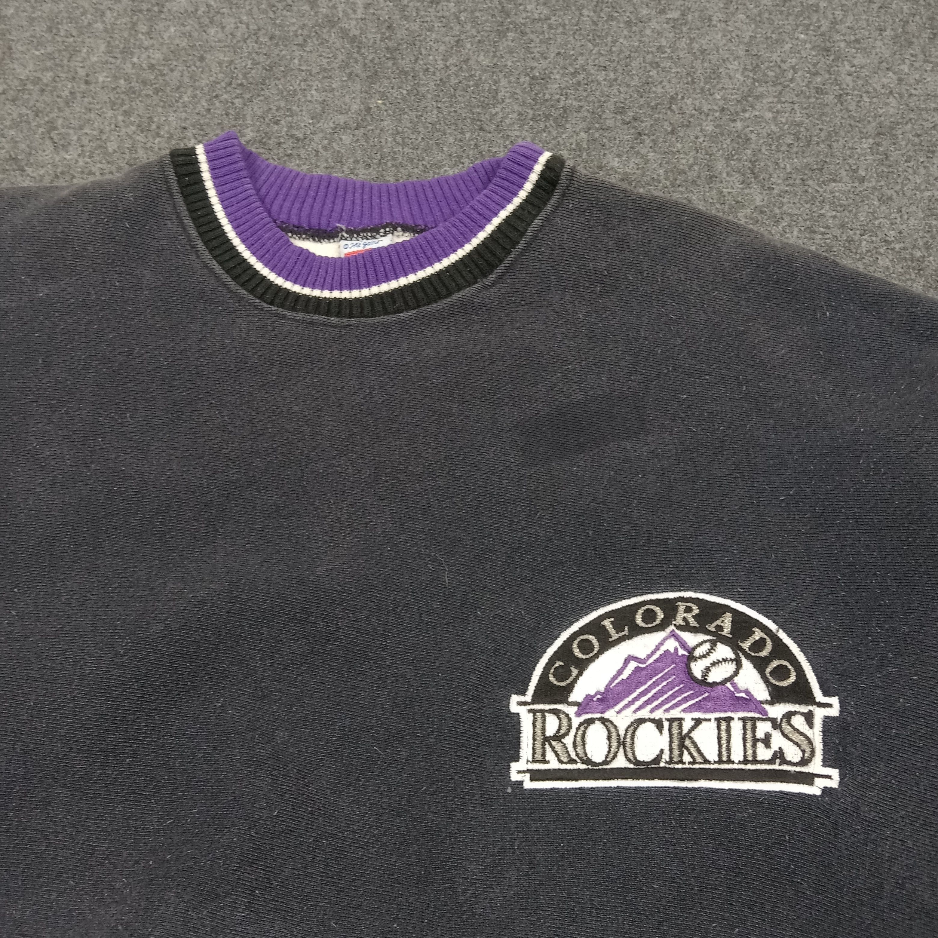 The Game 90's Colorado Rockies Sweatshirt Retro MLB Baseball C290N7 Size US L / EU 52-54 / 3 - 2 Thumbnail