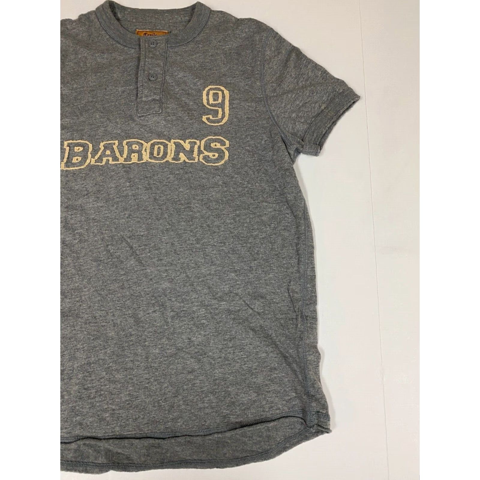 Vintage Trailer T-Shirt Mens L Gray Barons Logo Crew Neck Short Sleeve Cotton Solid Regular Size US L / EU 52-54 / 3 - 2 Thumbnail
