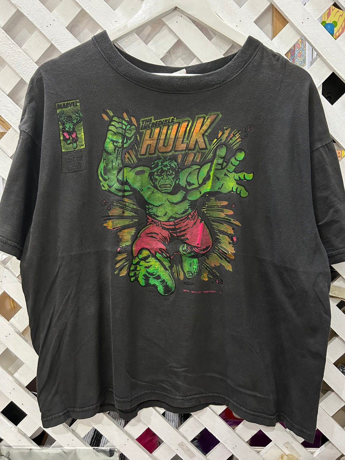 90'S UNIVERSAL HULK Hulk optical illusion character print T-shirt Men's XL Vintage /eaa447363