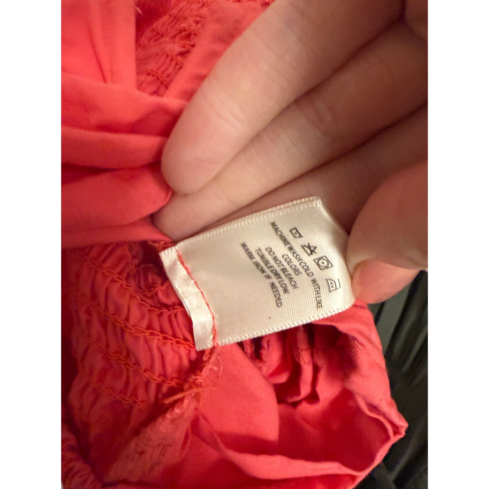 Other Francesca's Coral Pink Sandra Short Puff Sleeve Crop Blouse Size L / US 10 / IT 46 - 6 Thumbnail