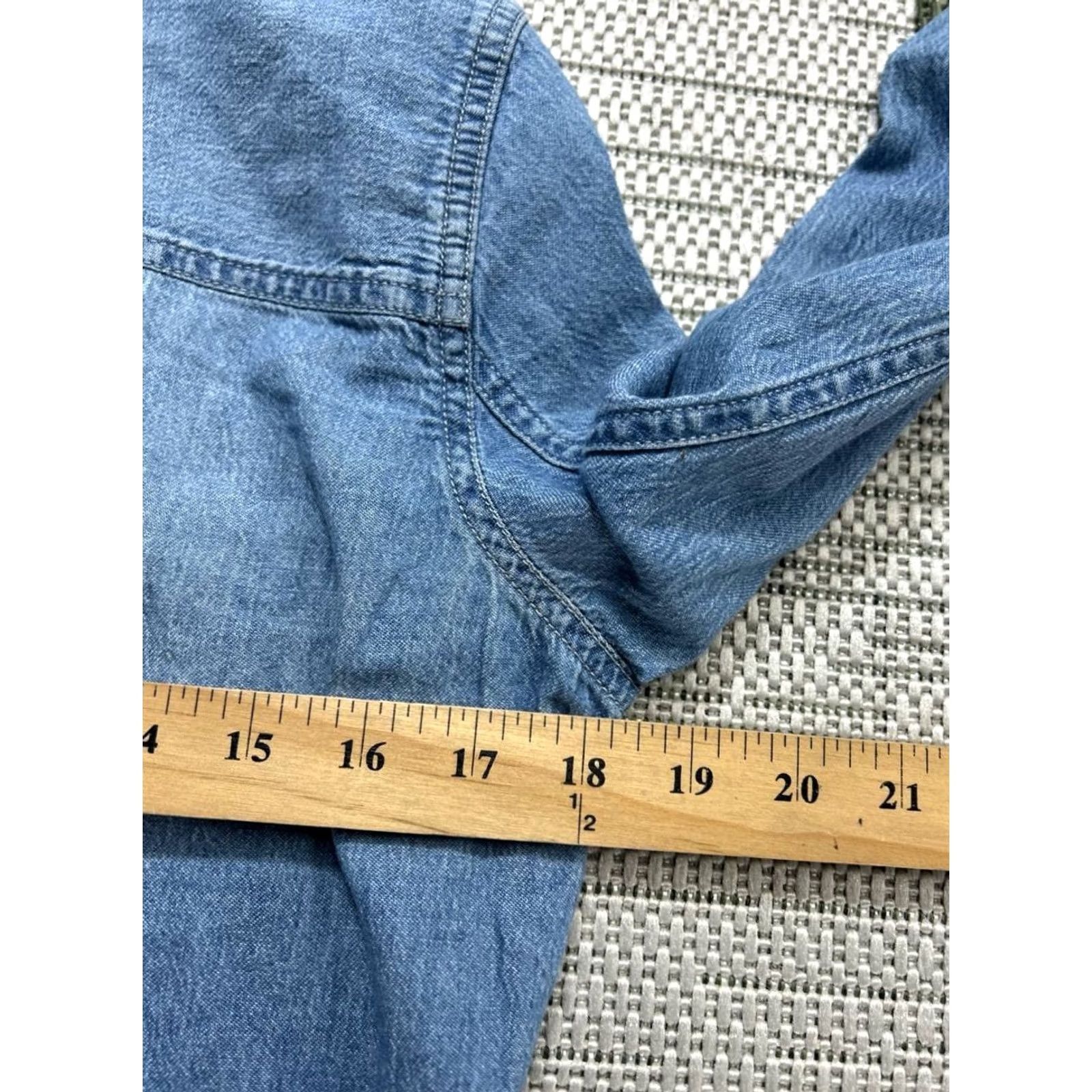 Madewell Madewell Shirt Womens XS Blue Cotton Denim Button Up Size XS / US 0-2 / IT 36-38 - 7 Thumbnail