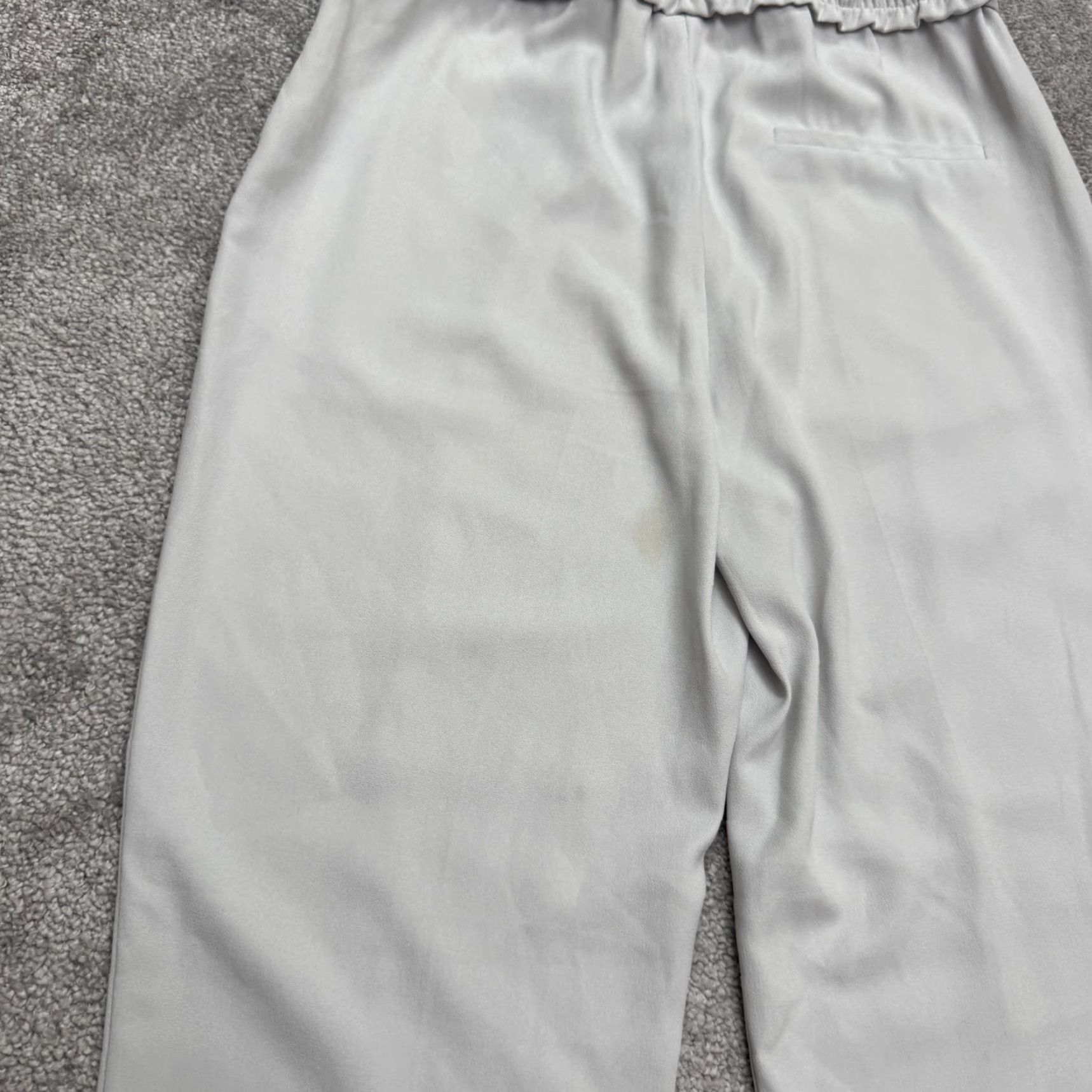 Zara Zara Womens Pants XS Gray Elastic Waist High Rise Ankle Straight Trousers 26x25 Size 26" / US 2 / IT 38 - 7 Thumbnail