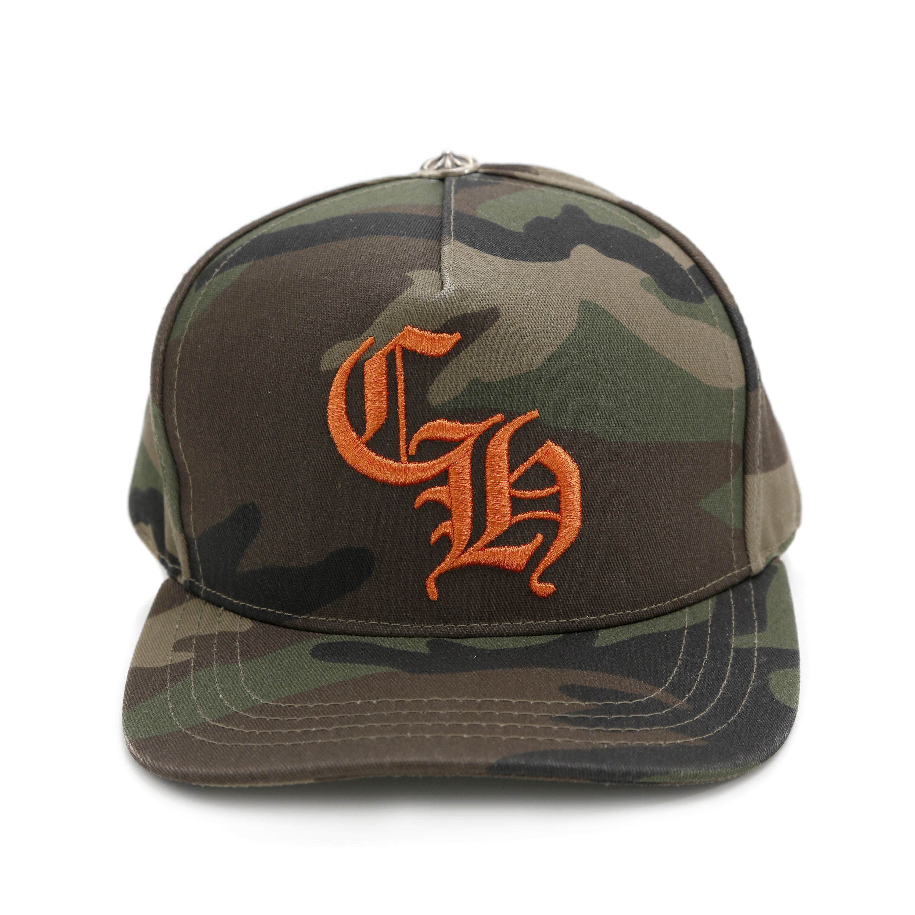 Chrome Hearts Camo With Orange CH Logo Hat Size ONE SIZE - 1 Thumbnail