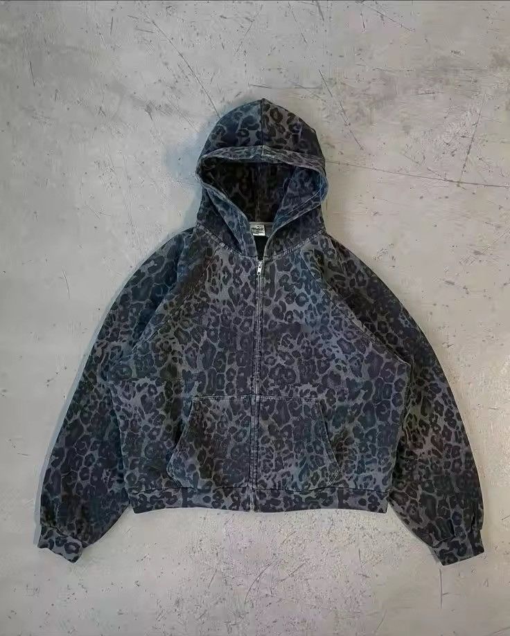 VIBE LEOPARD Print Zipper Hoodie Size US S / EU 44-46 / 1 - 3 Thumbnail