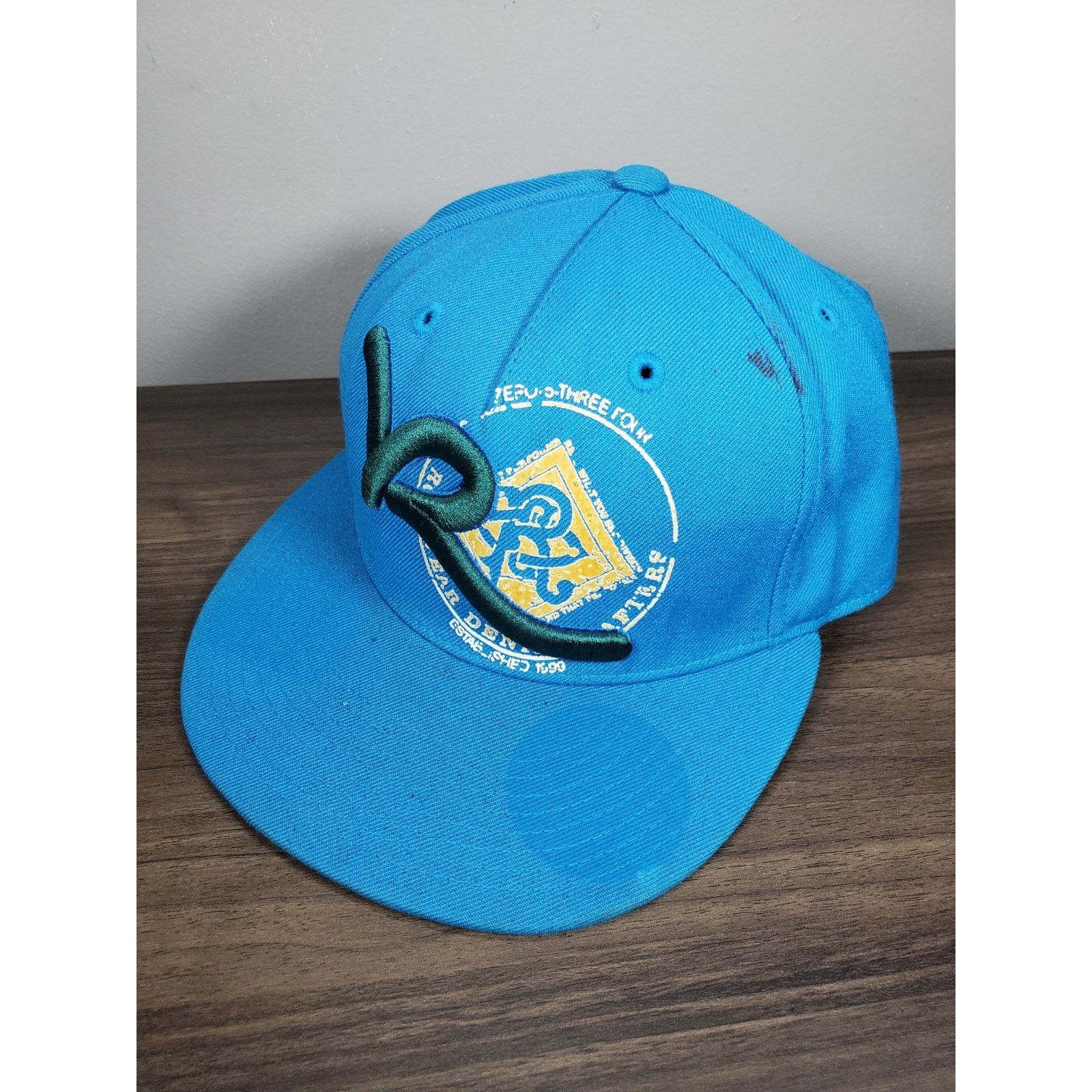 Rocawear Rocawear Teal Blue Cap Hat Sz 7 1/4 JAY Z Faded Logo *READ* Size ONE SIZE - 1 Thumbnail