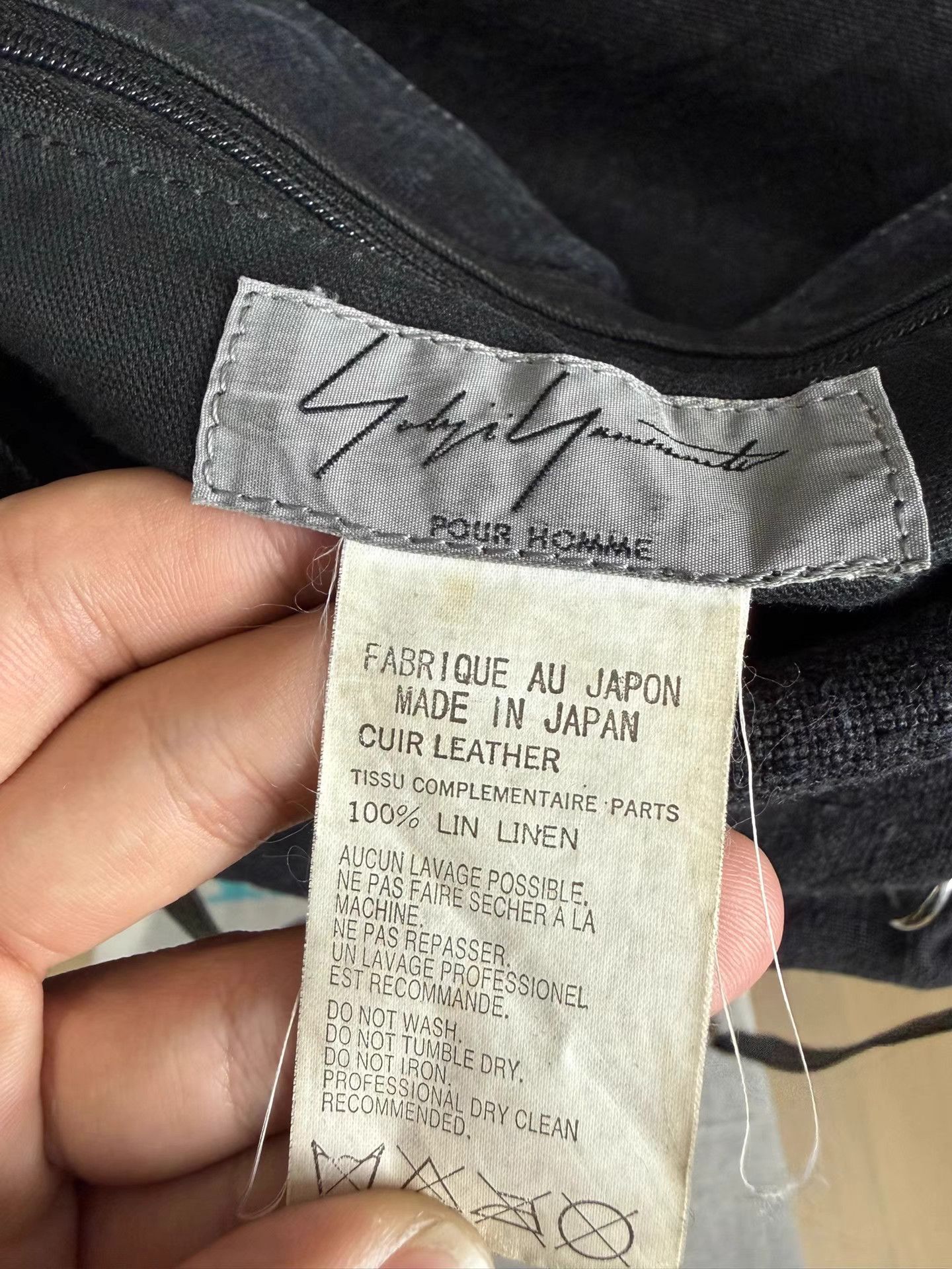 Yohji Yamamoto Yohji Yamamoto Linen Leather Crossbody Bag K20 Size ONE SIZE - 4 Thumbnail
