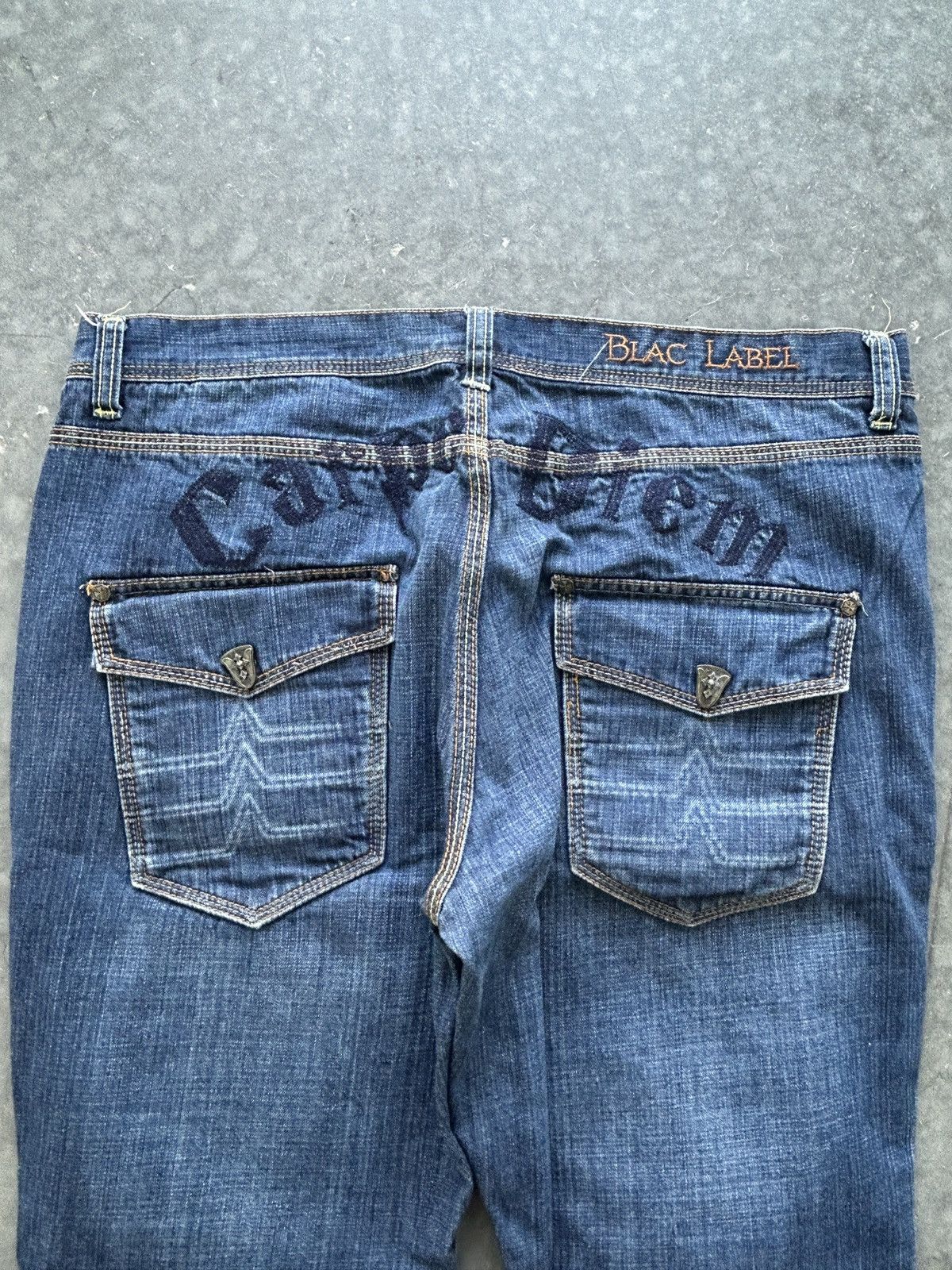 Black Label Vintage Y2K Blac Label Carpe Diem Flared Denim Size US 40 / EU 56 - 8 Thumbnail