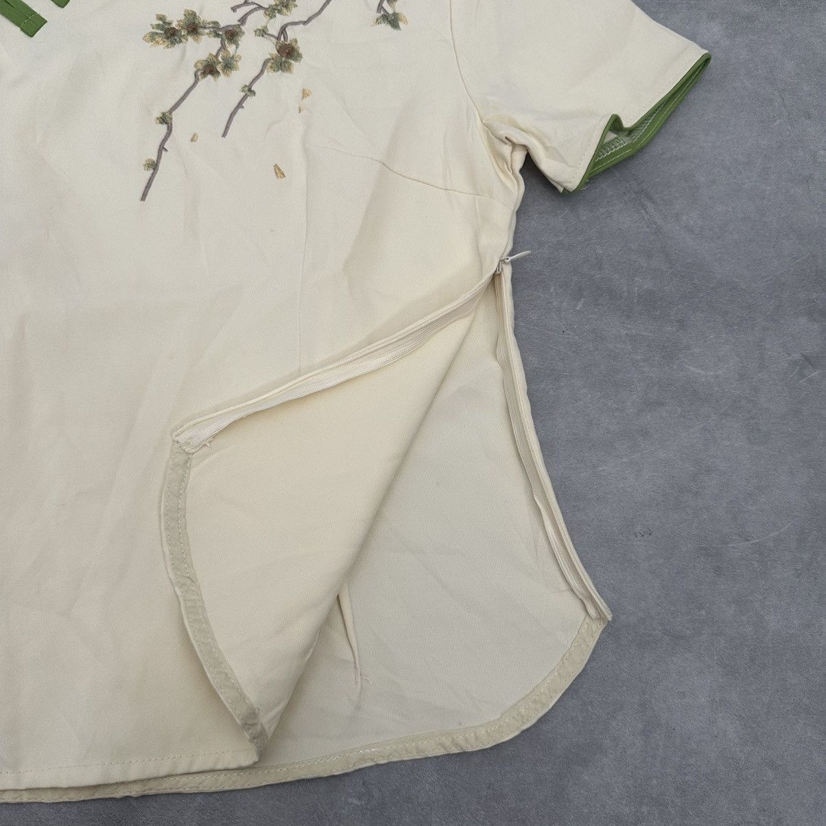 Vintage Light cream chinese new year (cheongsam) top Size S / US 4 / IT 40 - 4 Thumbnail