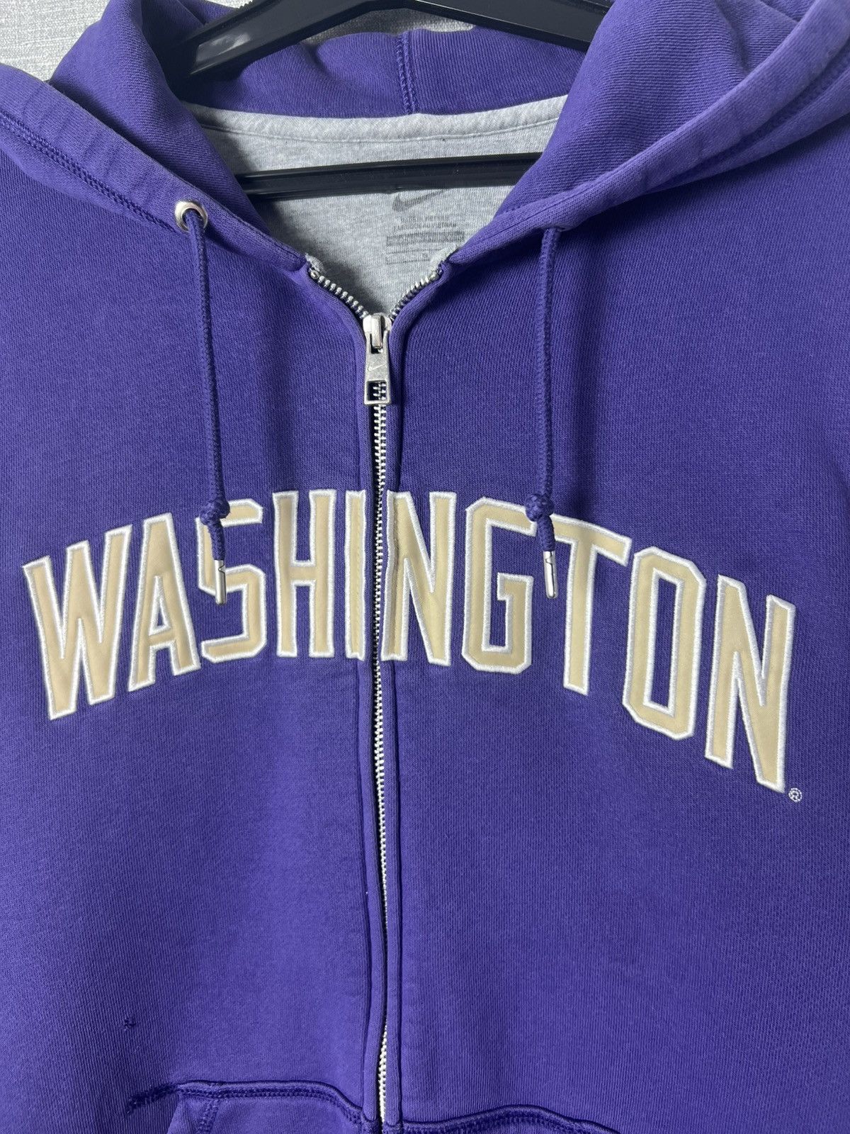 Nike × Vintage Vintage Nike Washington Embroidered Big logo Full Zip Hoodie Size US L / EU 52-54 / 3 - 6 Thumbnail