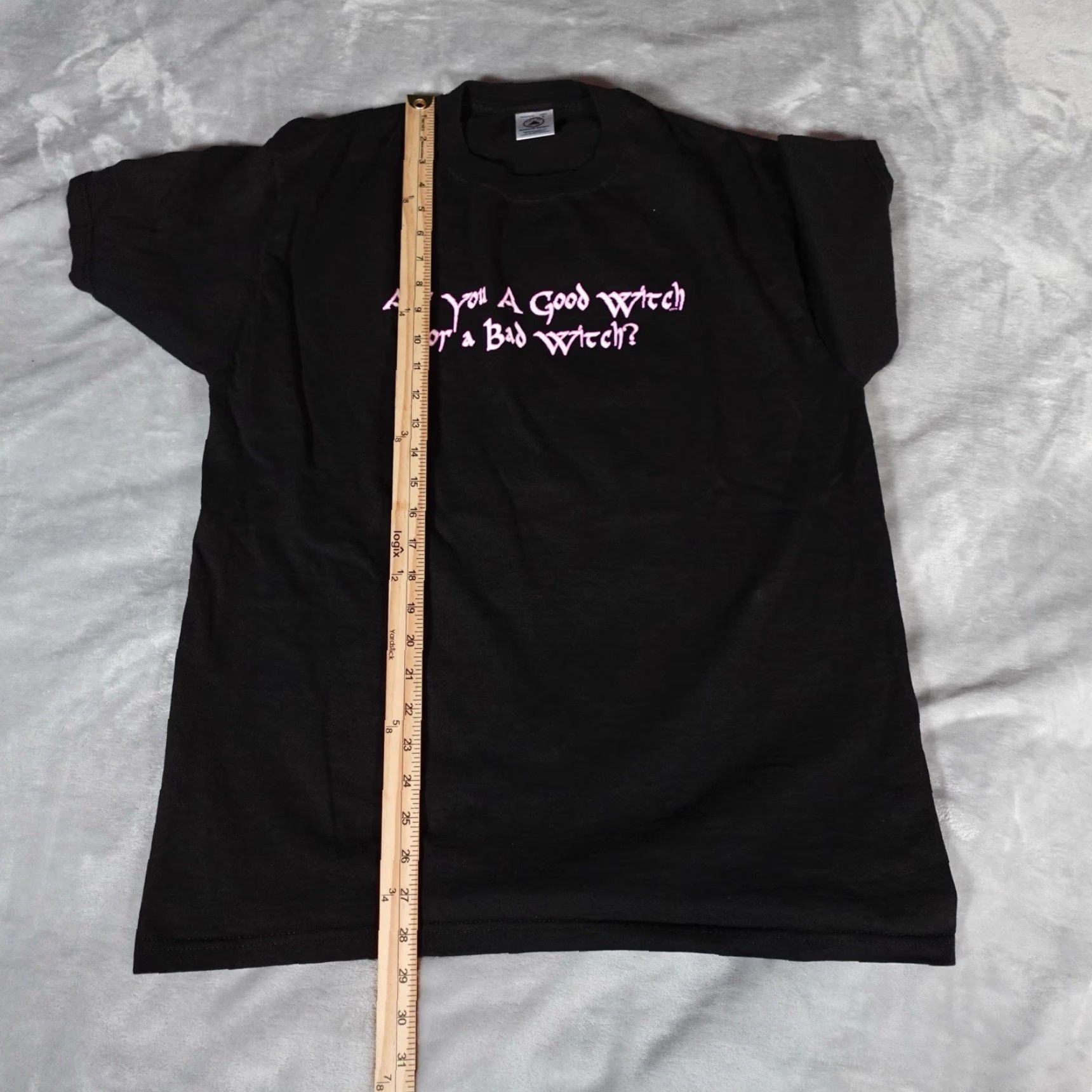 Vintage VINTAGE Halloween Witch T-Shirt Black Mens Large 90s Graphic Print Crewneck Cotton Size US L / EU 52-54 / 3 - 7 Thumbnail