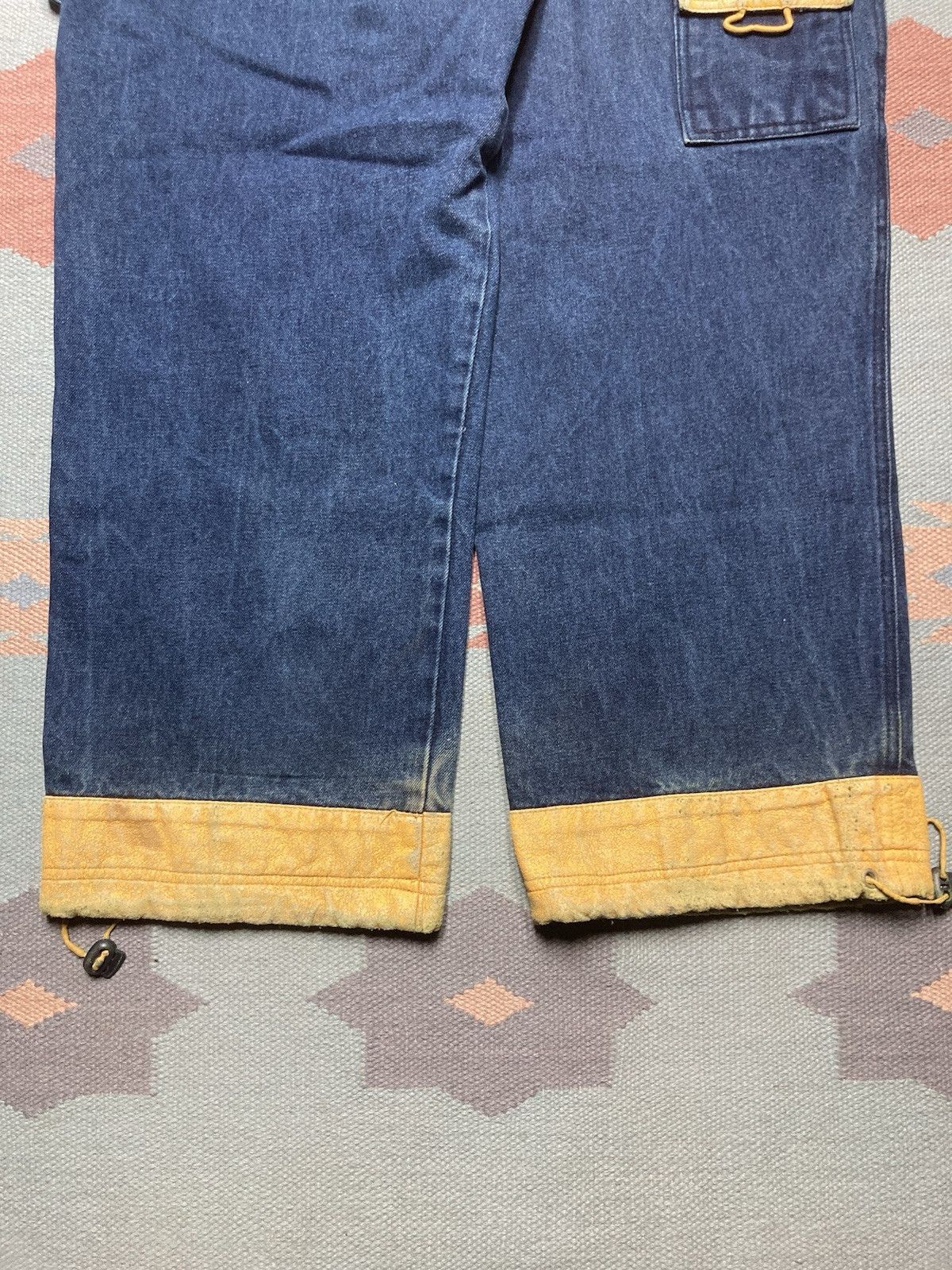 Bare Fox × Vintage Vtg y2k baggy jeans wide skater carpenter rave yellow 34x30 Size US 34 / EU 50 - 2 Thumbnail