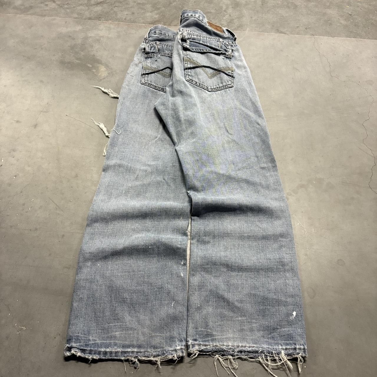Vintage Crazy Vintage Y2K/2000s Distressed Skater Style Light Wash Denim jeans! Size US 34 / EU 50 - 5 Thumbnail