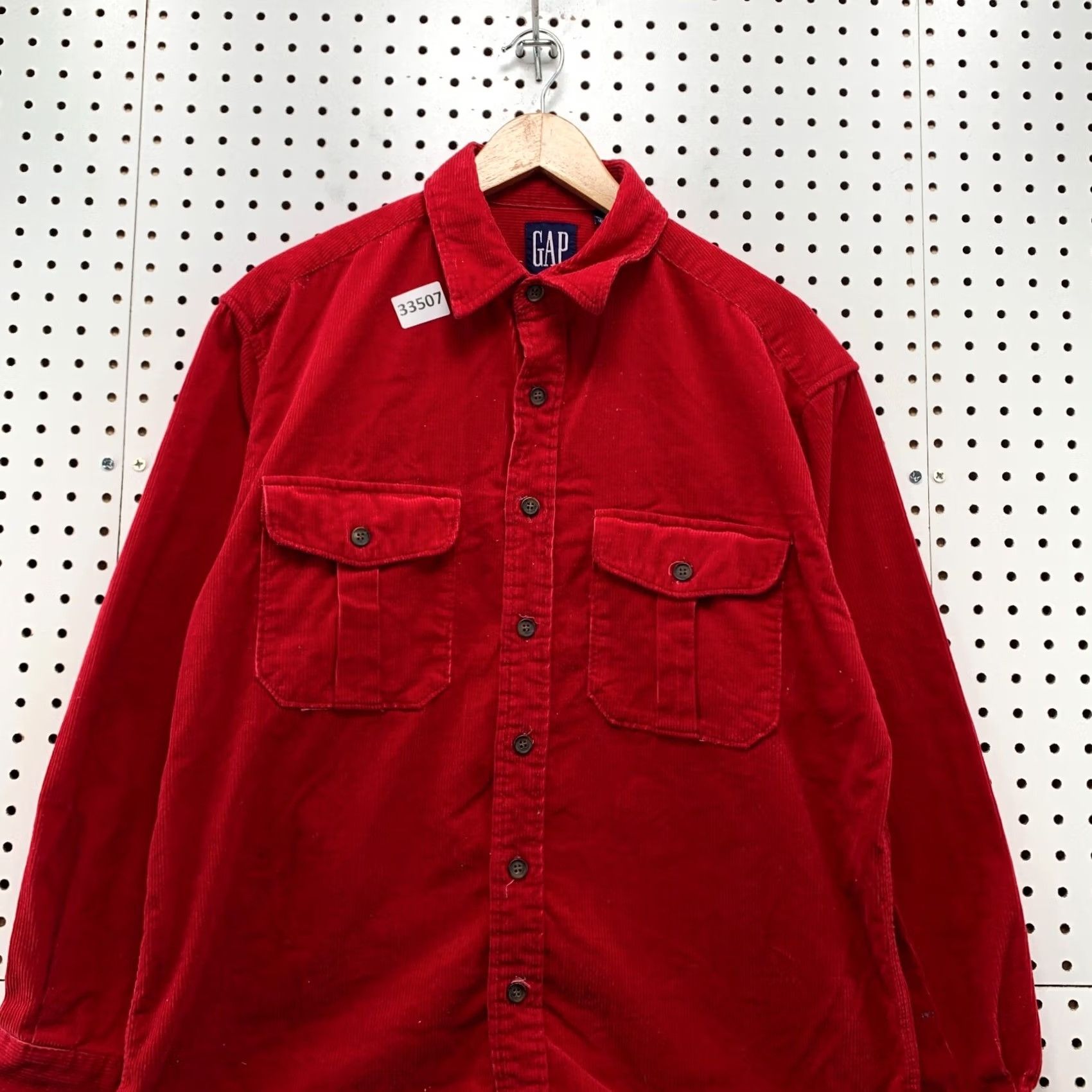Gap VINTAGE Gap Corduroy Button-Up Shirt Mens M Red Pocket 90s Button-Up N/A Size US M / EU 48-50 / 2 - 2 Thumbnail