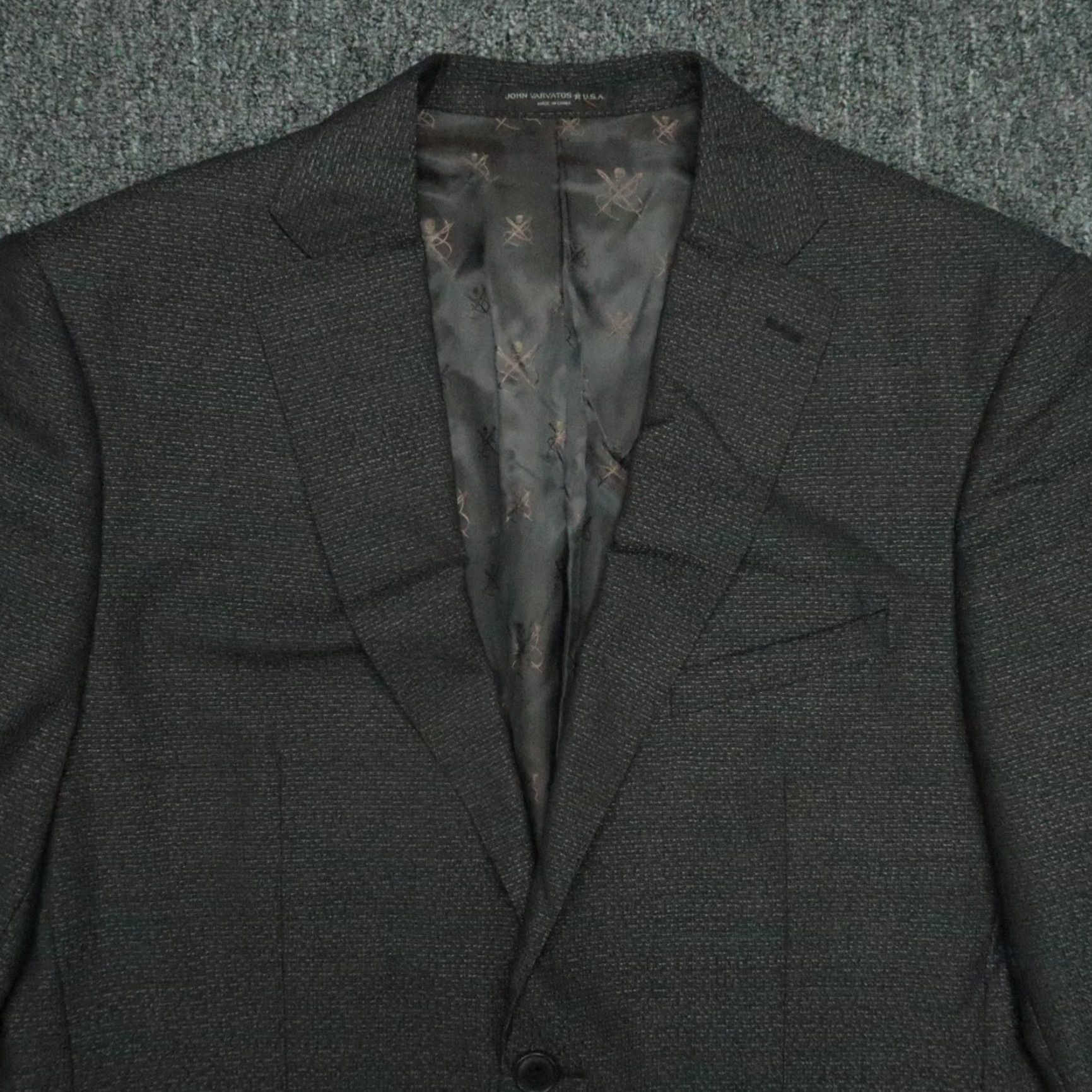 John Varvatos John Varvatos Blazer Mens 40R Gray Wool Mercer Signature Tailored Suit Jacket Size 40R - 2 Thumbnail