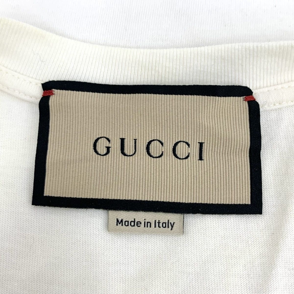 Gucci Gucci White Logo Emblem Printed Short Sleeve T-shirt K26WX Size S / US 4 / IT 40 - 5 Thumbnail