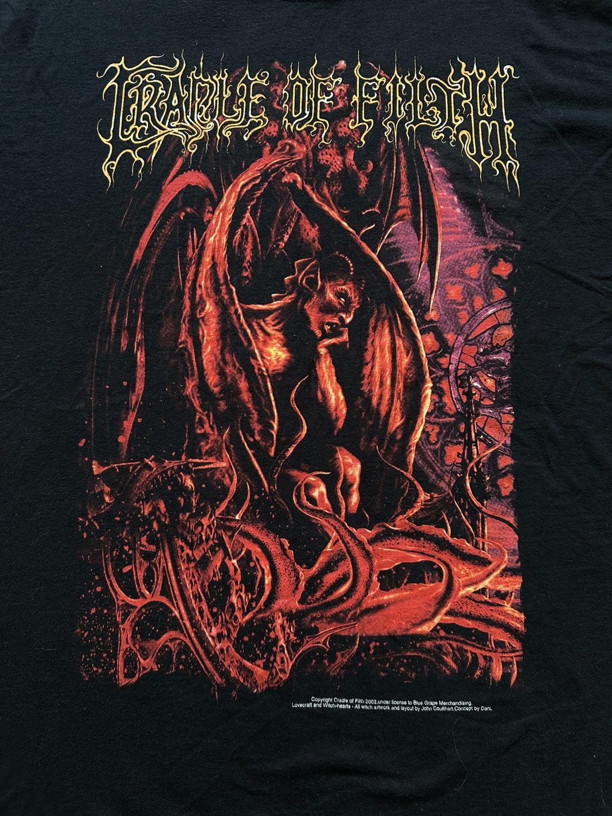 Band Tees Cradle of Filth Lovecraft & Witch Hearts 2002vintage t-shirt Size US XL / EU 56 / 4 - 3 Thumbnail