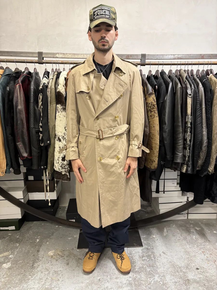 Burberry 1990s Burberry Beige Tartan Trench Coat Size US L / EU 52-54 / 3 - 3 Thumbnail