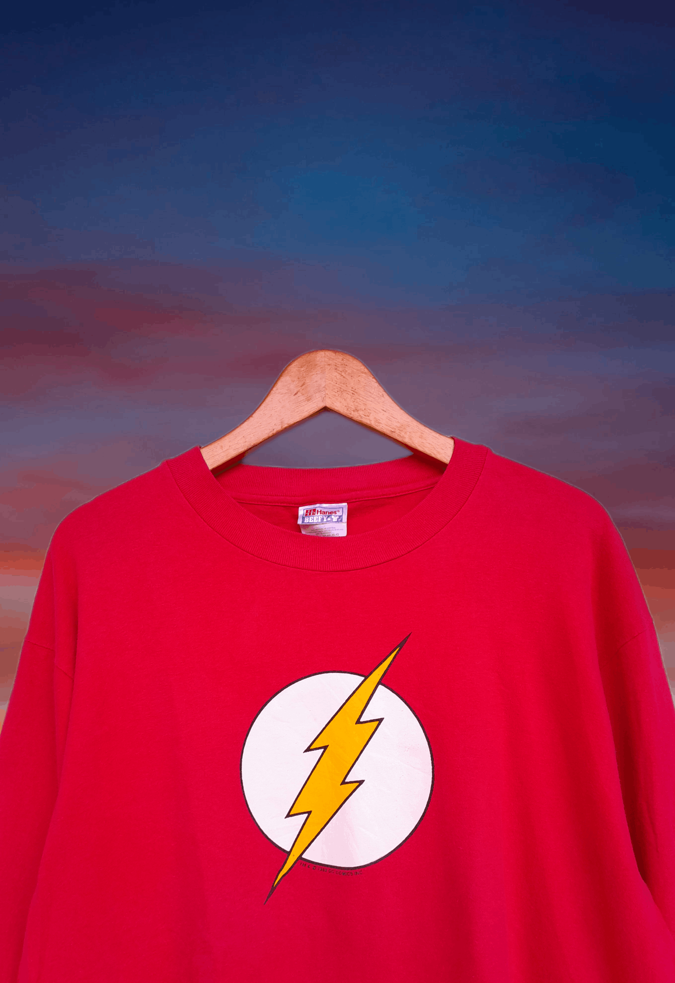 DC Comics Vintage The Flash DC COMICS TM & 1988 Longsleeve Shirt Size US L / EU 52-54 / 3 - 3 Thumbnail