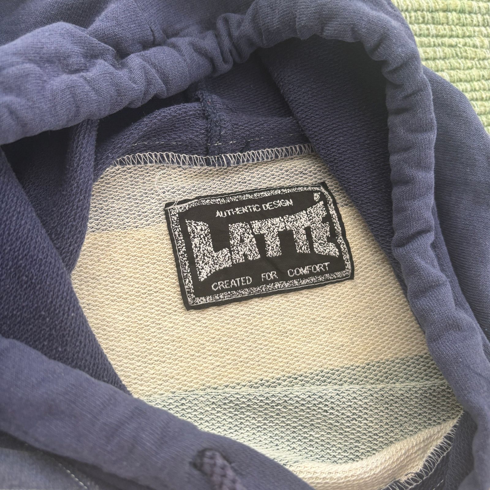 Vintage Vintage LATTE Striped Cotton 80s 90s Hooded Sweatshirt Sz XL Size XL / US 12-14 / IT 48-50 - 4 Thumbnail