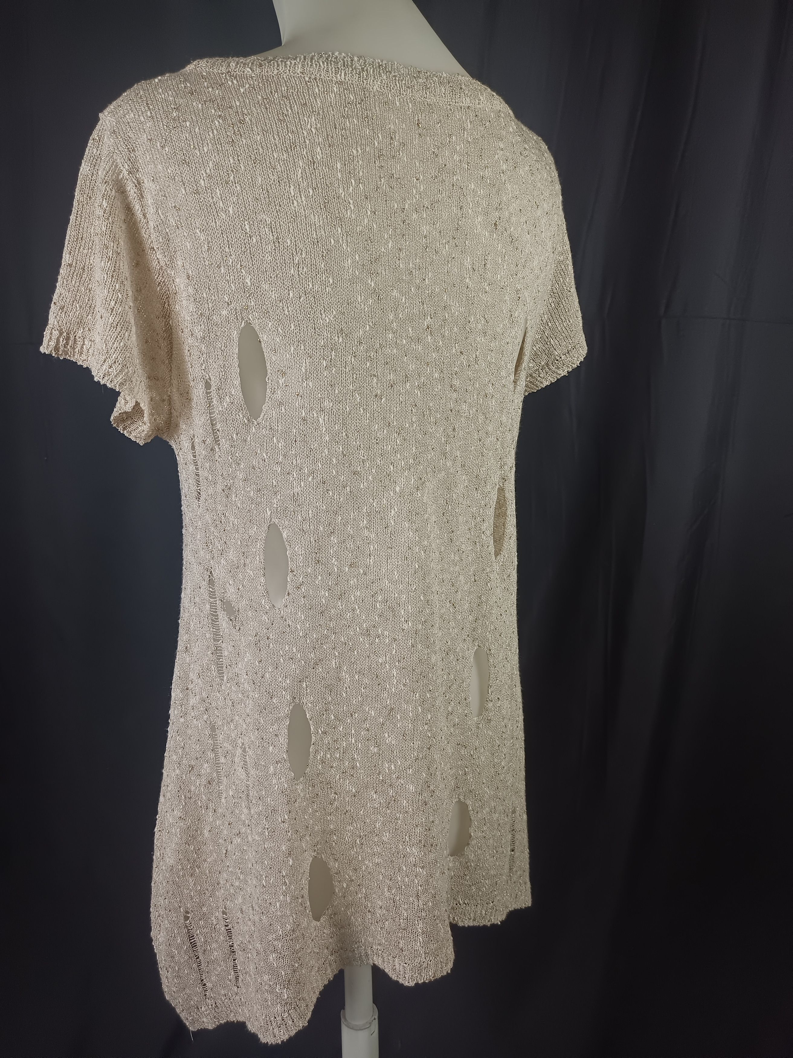Japanese Brand JOINUS Distressed Glittery Knited Top Size XL / US 12-14 / IT 48-50 - 24 Thumbnail