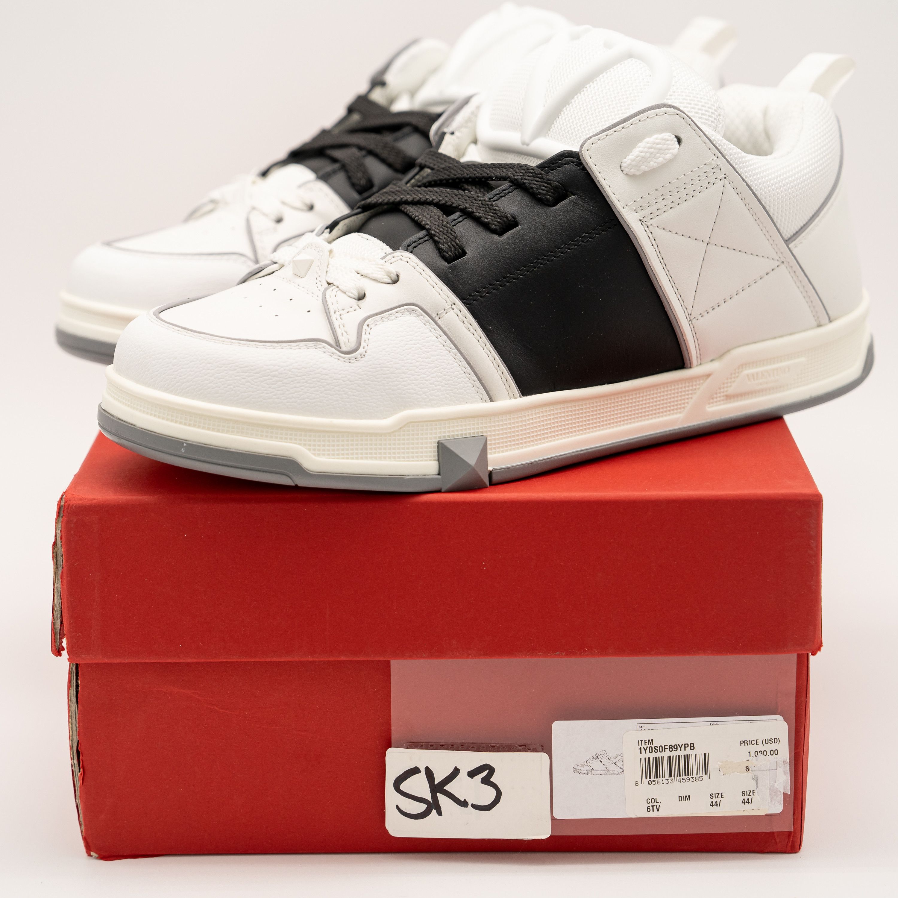 Valentino 44.5eu 11.5 us Valentino Open Skate Sneakers White Black Size US 11.5 / EU 44-45 - 14 Thumbnail