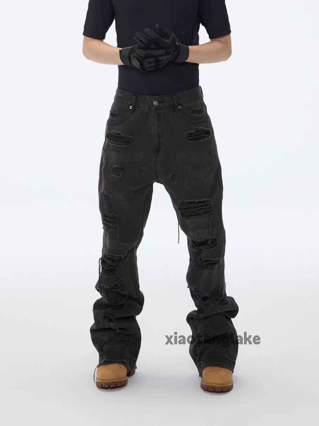 Vintage Washed faded cleanfit yuppie ripped damaged jeans Size US 32 / EU 48 - 1 Thumbnail