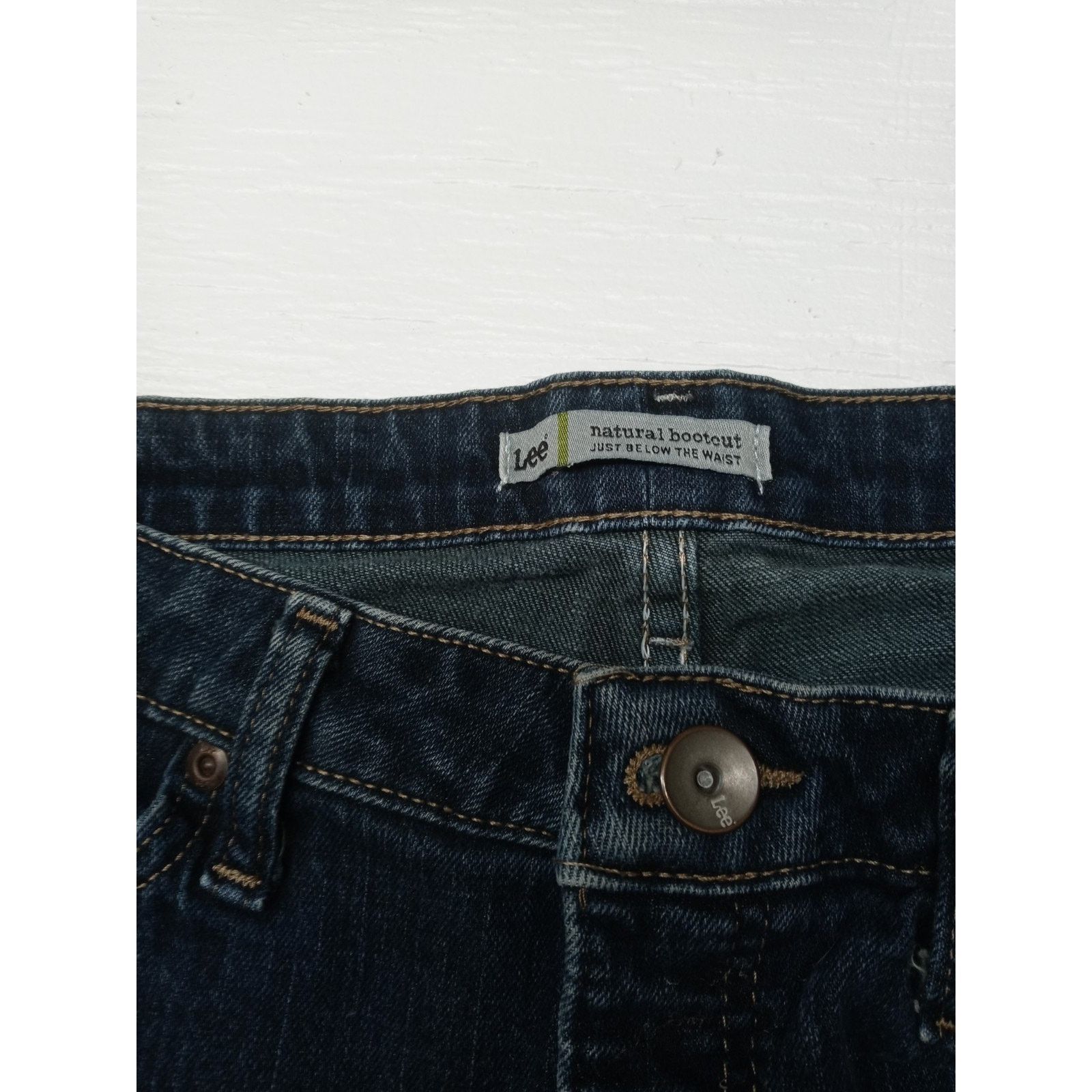 Lee Lee (12M)Women's Straight Boot Cut Blue Denim Jeans Size 34" / US 12 / IT 48 - 5 Thumbnail