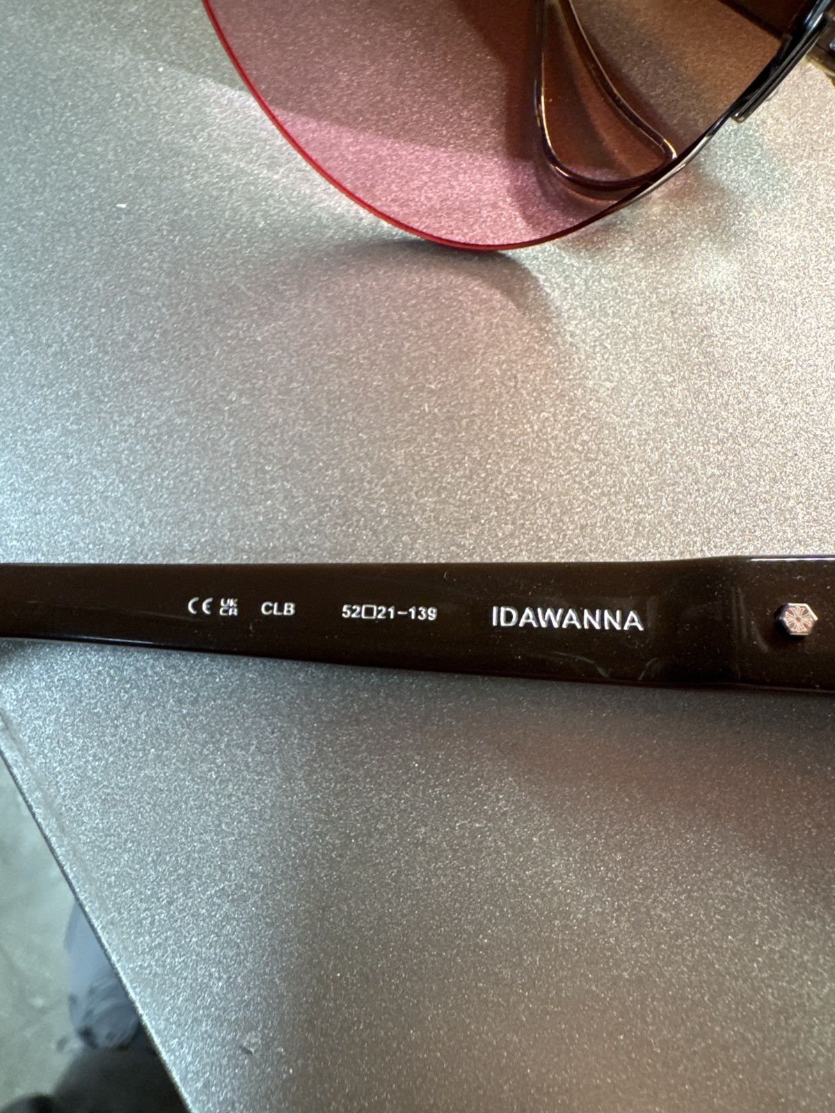 Chrome Hearts Idawanna Brown Sunglasses Size ONE SIZE - 6 Thumbnail