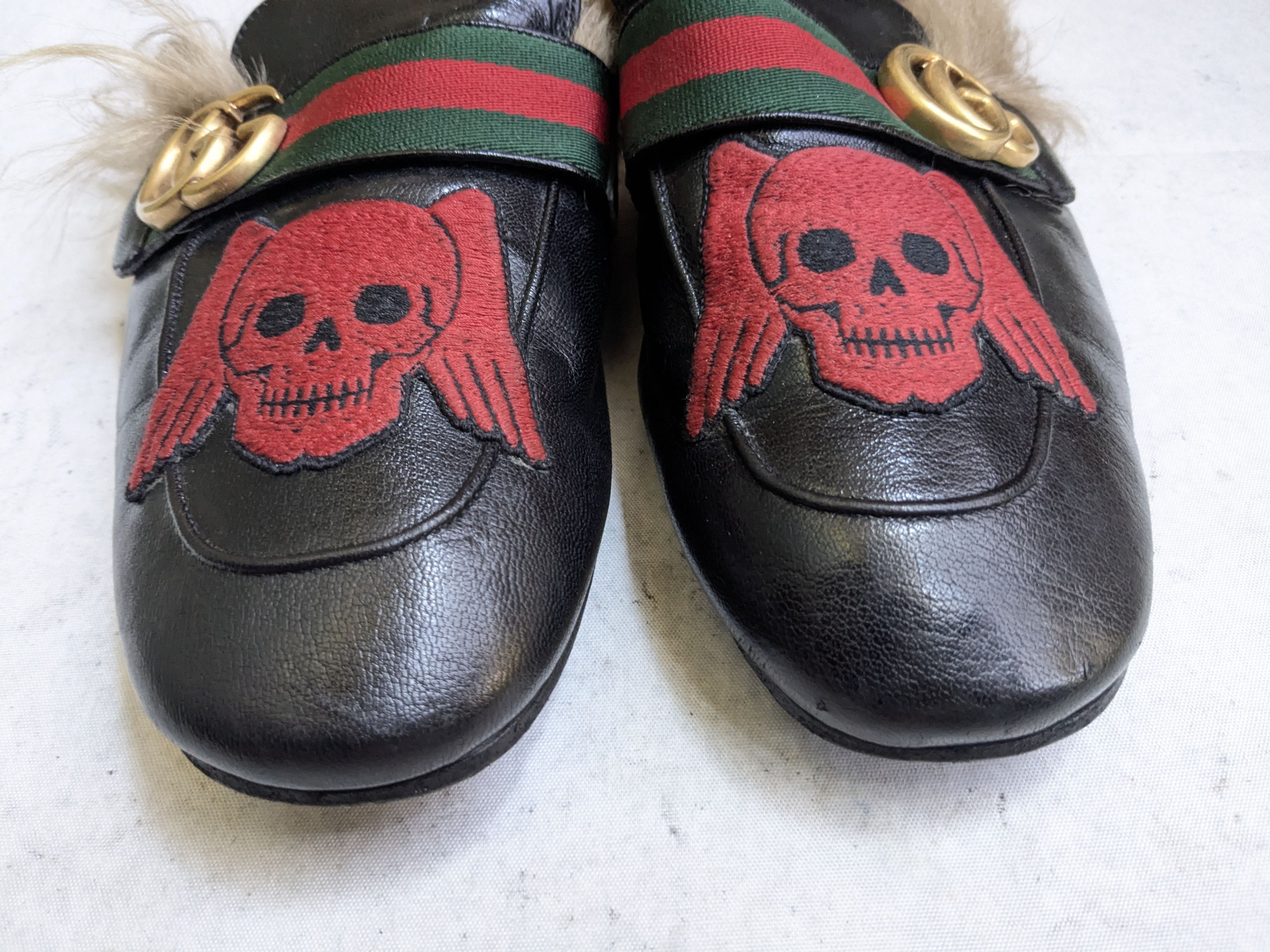 Gucci Gucci Princetown Horsebit Loafers Black Leather Fur 7.5 Size US 7.5 / EU 40-41 - 2 Thumbnail